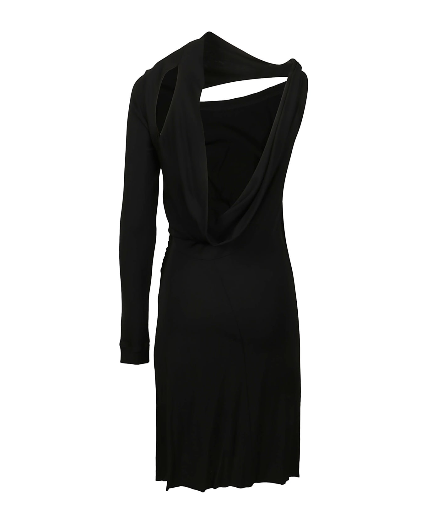 Victoria Beckham Asymmetric Slash Mini Dress - Black ワンピース＆ドレス