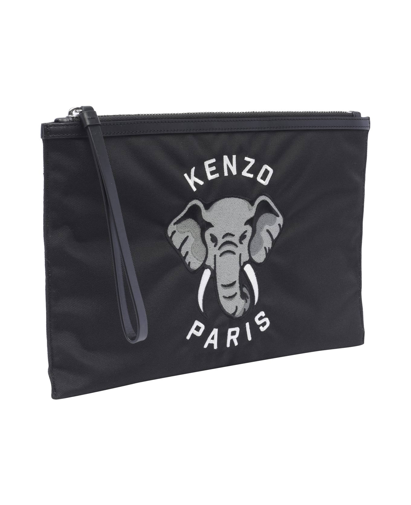 Kenzo Varsity Jungle Zip Pouch - Black