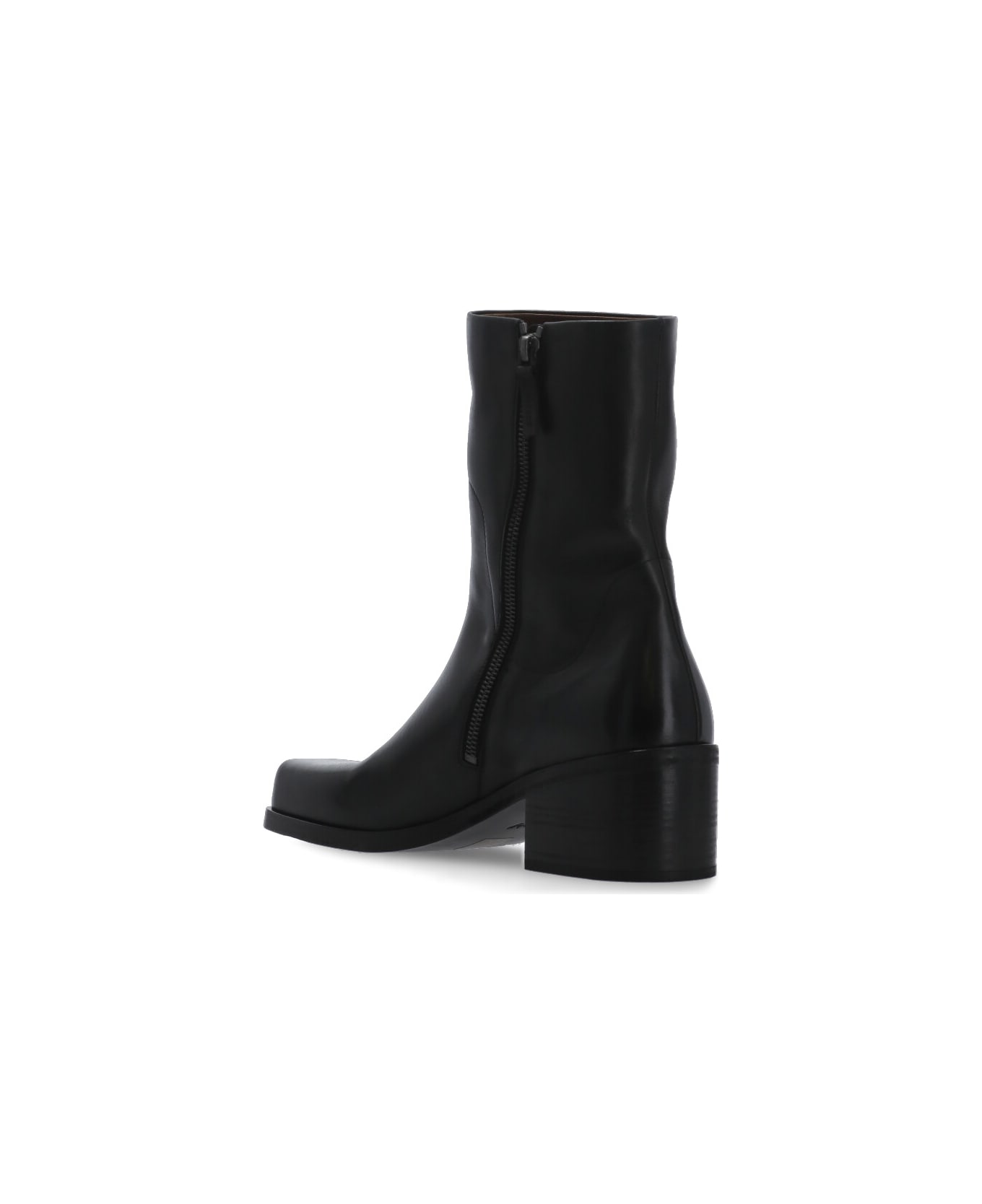 Marsell Leather Ankle Boots - Black