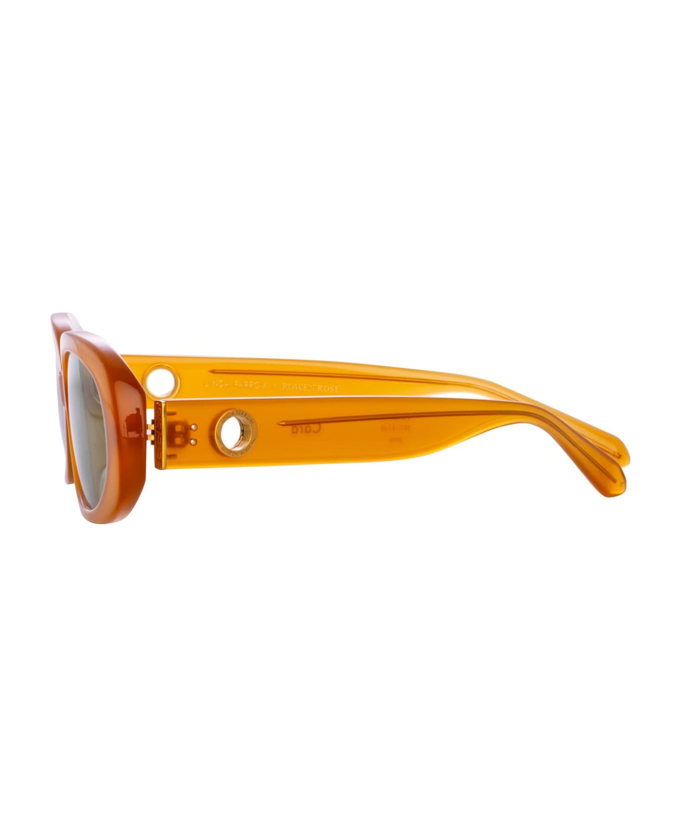 Linda Farrow Lfl1252 Honey / Yellow Gold Sunglasses - Honey / Yellow Gold