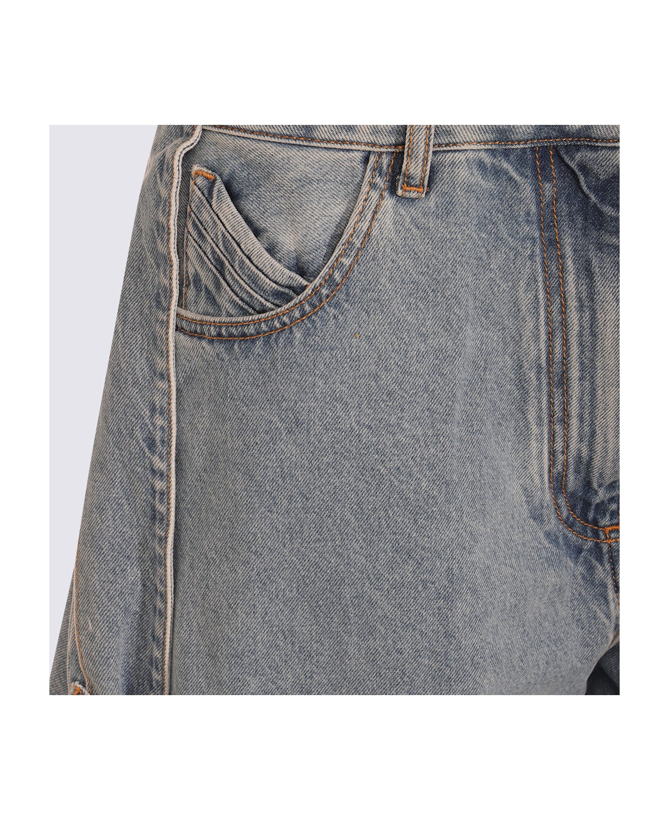 The Attico Blue Cotton Denim Jeans - Blue