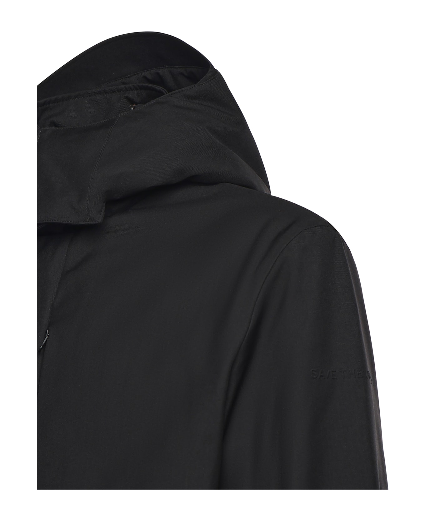 Save the Duck Sid Hooded Coat - Black