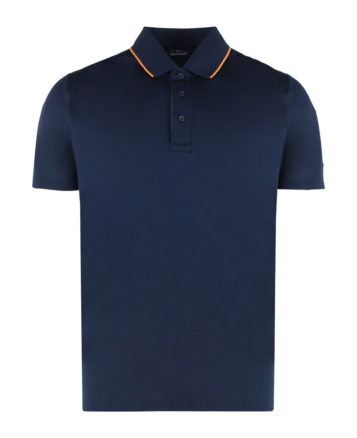 Paul&Shark Short Sleeve Cotton Polo Shirt - blue