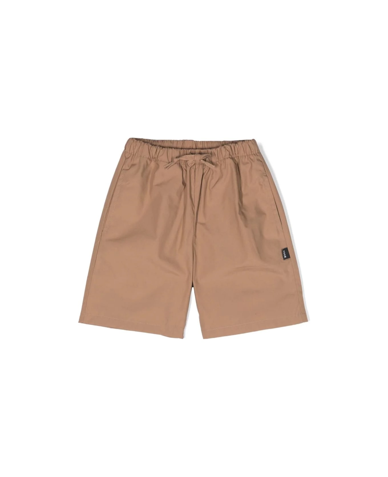 MSGM Brown Shorts With Drawstring - Brown