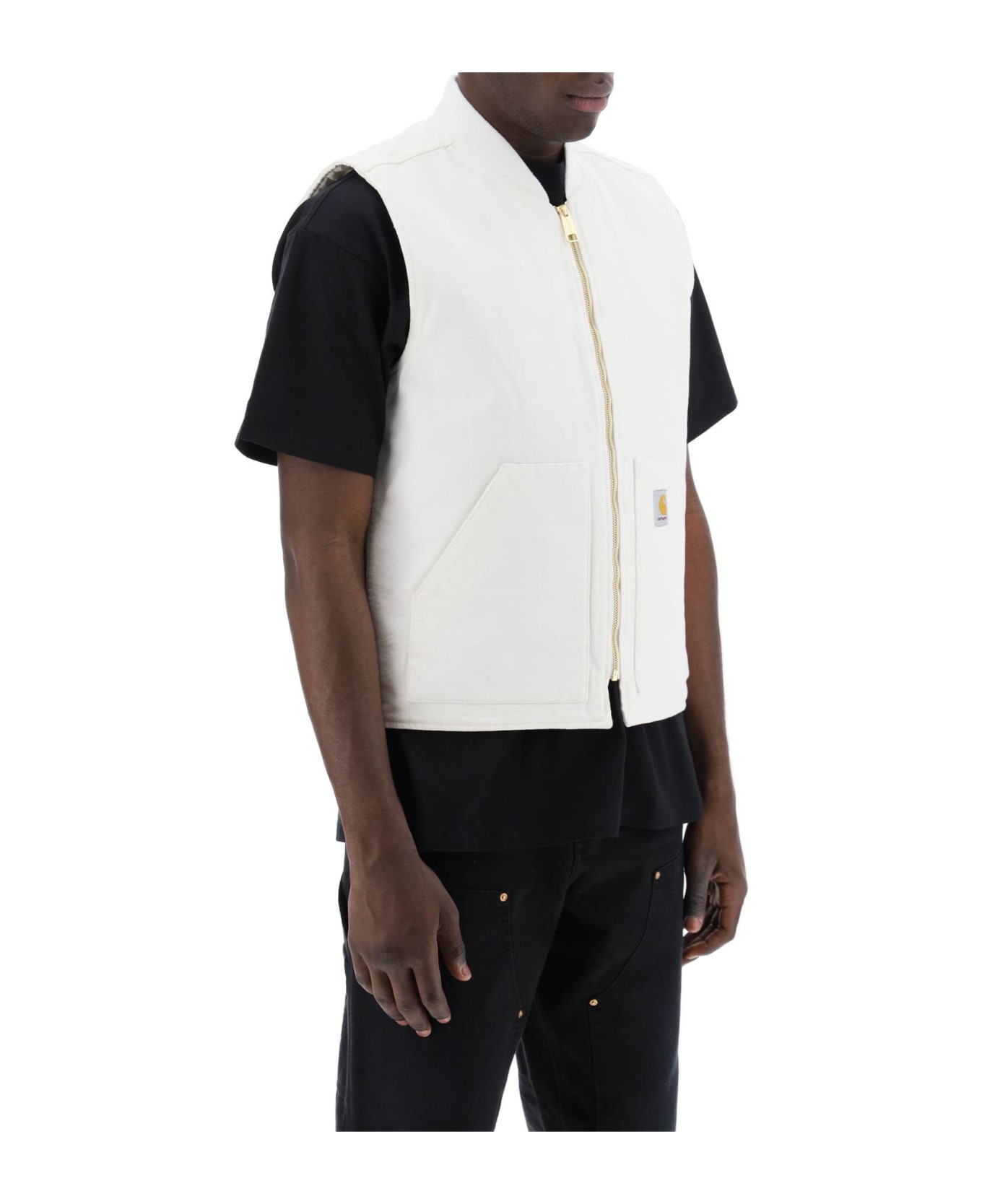 Carhartt Vest With Logo Patch - WHITE (White)