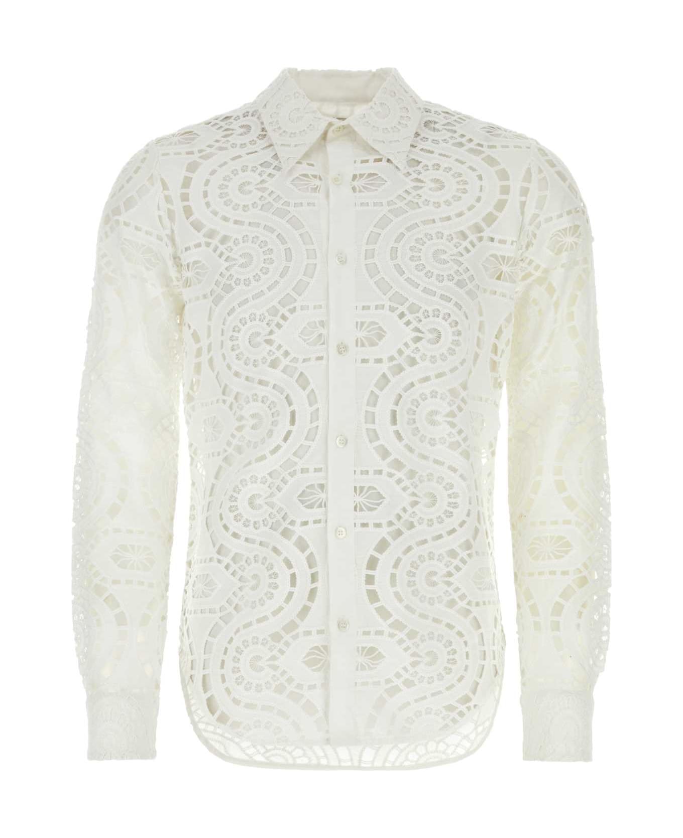 Dries Van Noten White Lace Shirt - OFFWHITE