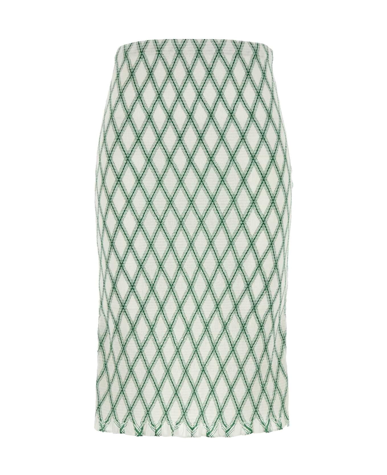 Prada Printed Cotton Skirt - VERDE
