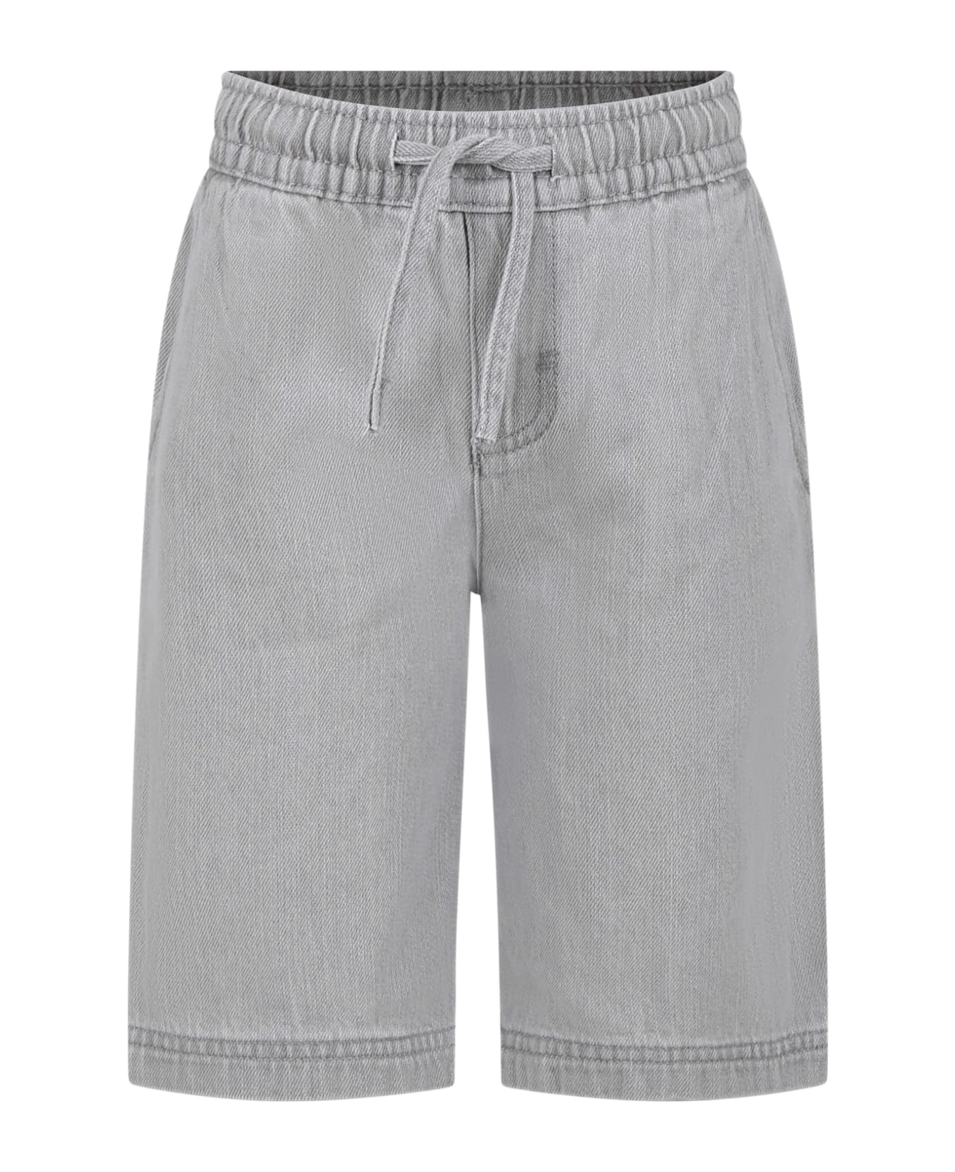 Stella McCartney Kids Gray Casual Shorts For Boy - Grey