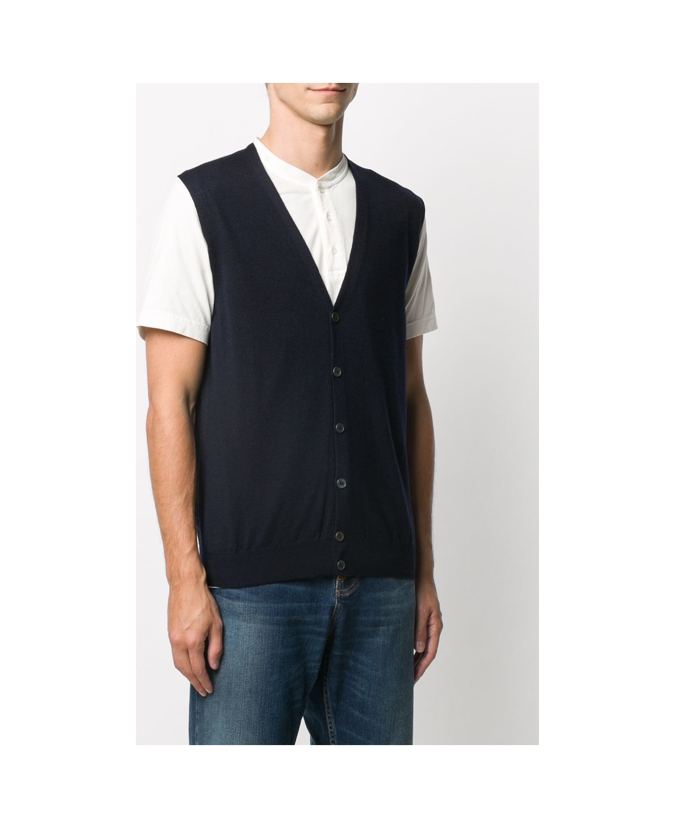 Barba Napoli Barba V-neck Cardigan - Blue