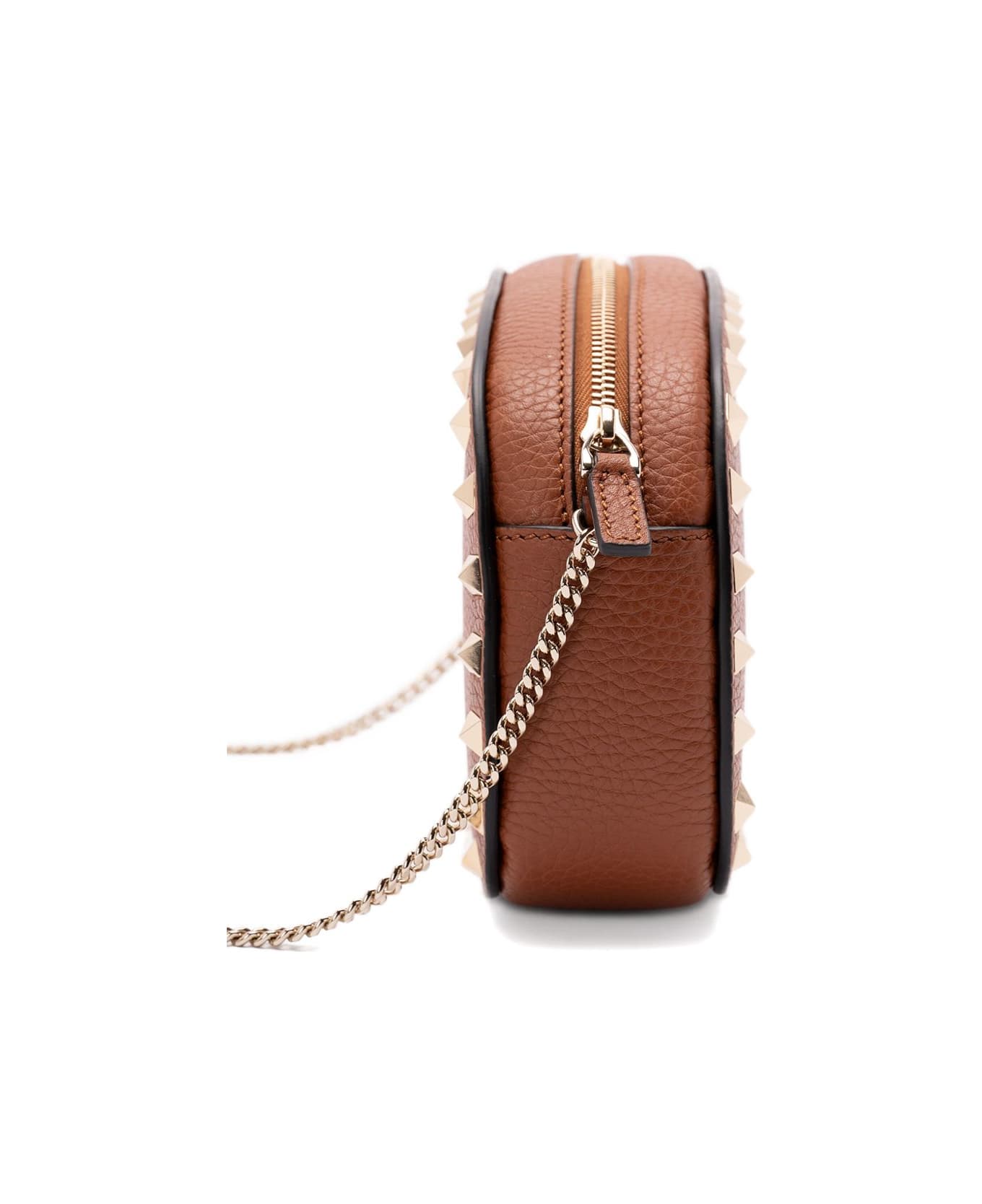 Valentino Garavani Rockstud Mini Shoulder Bag - Brown