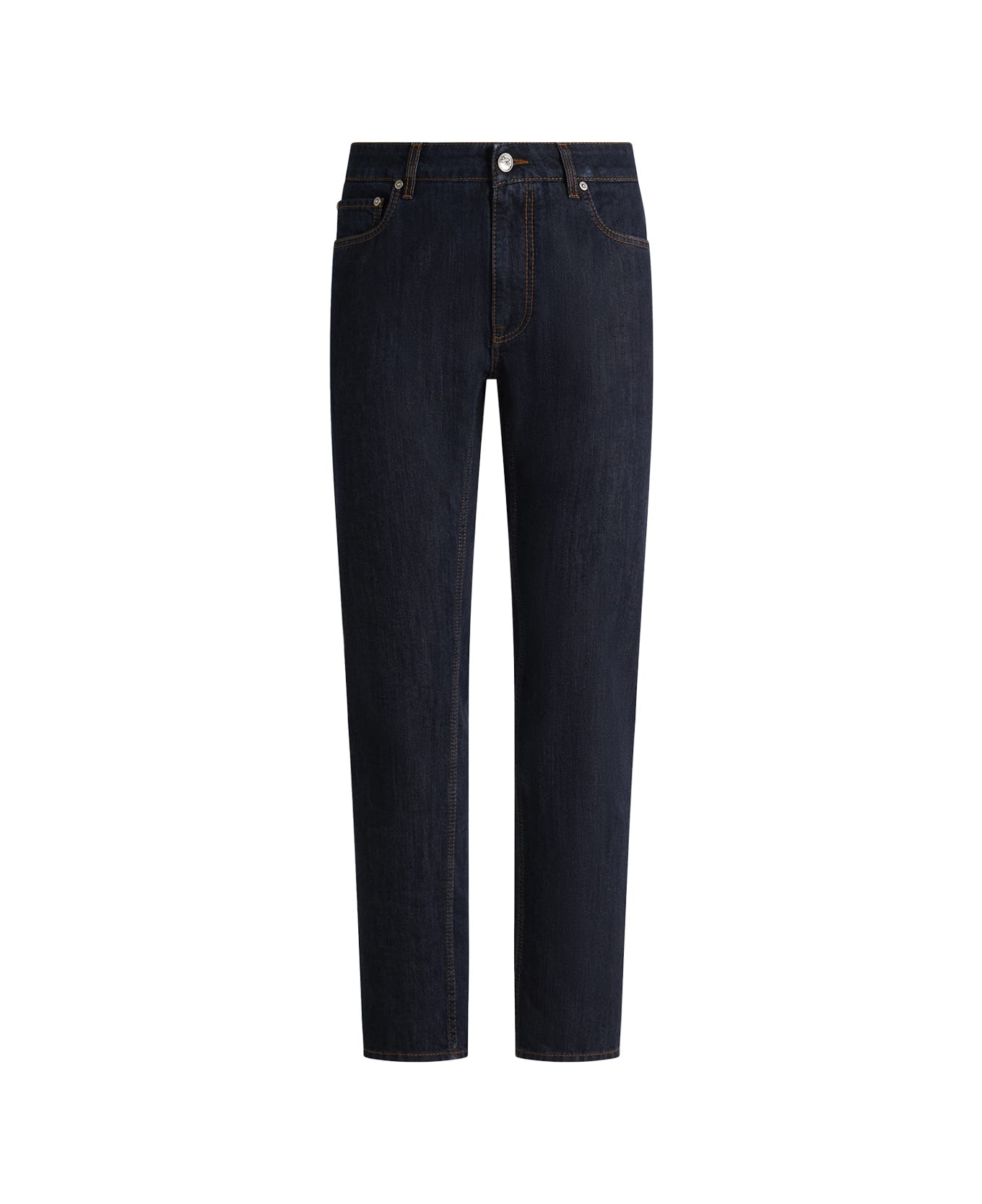 Etro Regular Fit Jeans In Dark Blue Denim - Blu