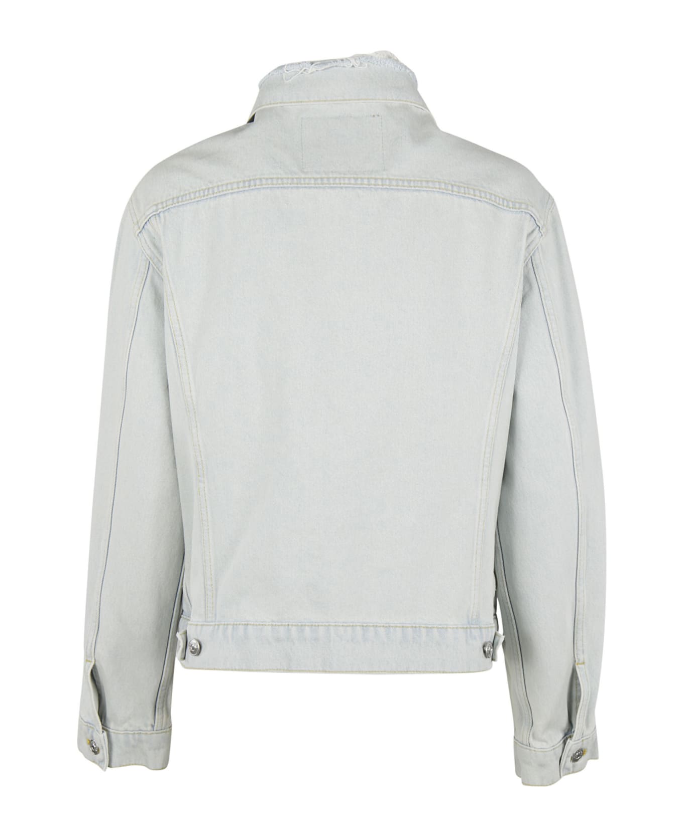 Balenciaga Scarf Collar Denim Jacket - Stone bleach