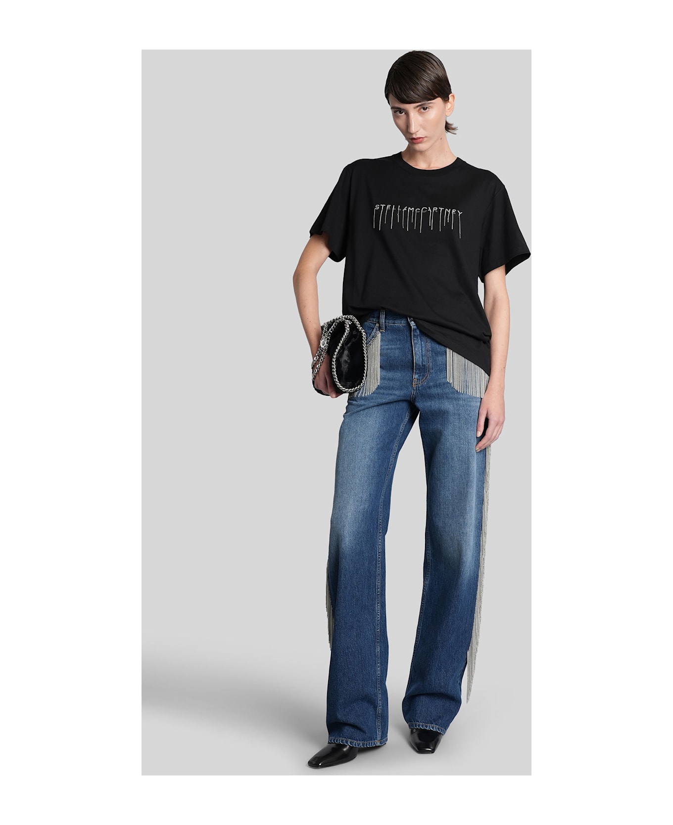 Stella McCartney T-shirt In Black Cotton - black