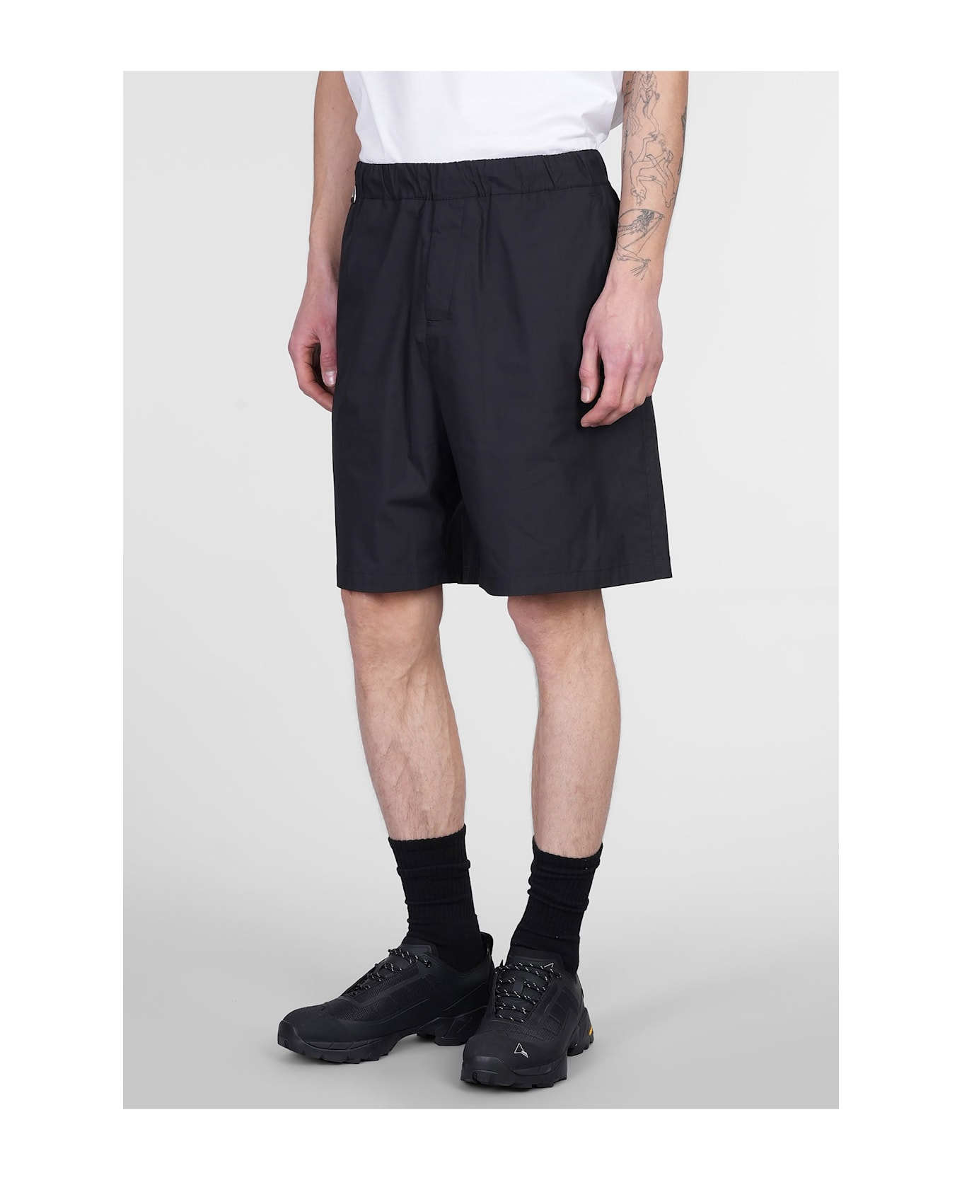 Low Brand Combo Shorts In Black Cotton - black