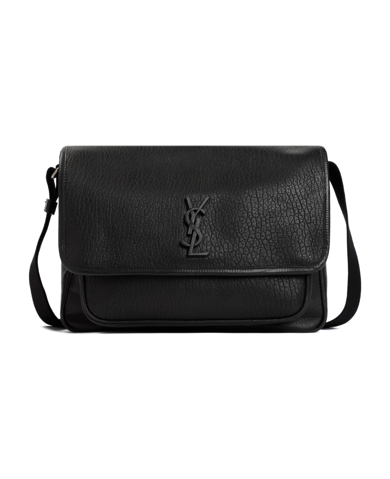 Saint Laurent Niki Logo Plaque Messenger Bag - Nero