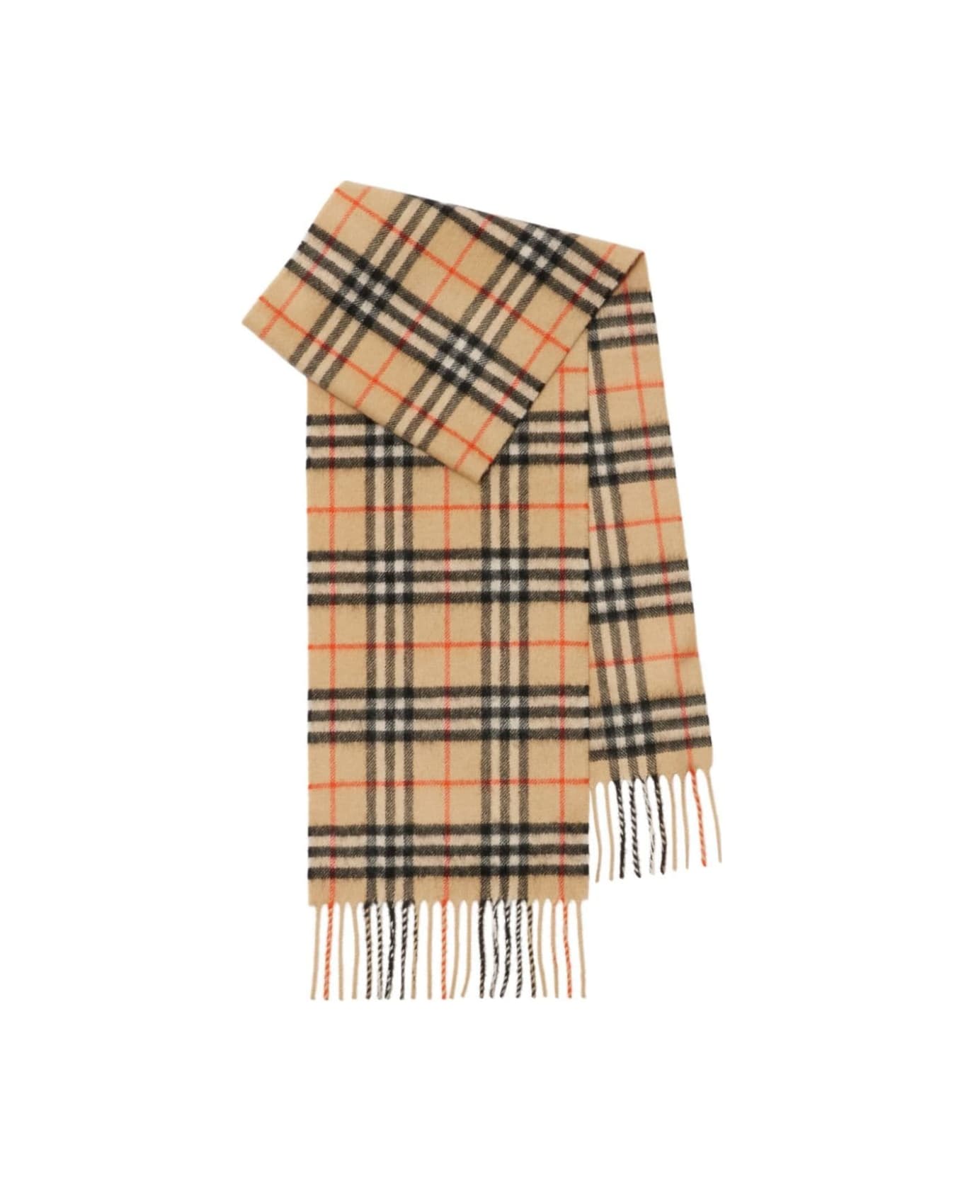 Burberry Vtg Chk Cash Scarf - Sand