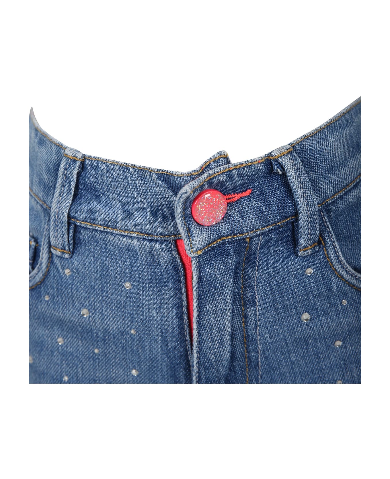 Billieblush Denim Jeans For Girls With Studs - Denim