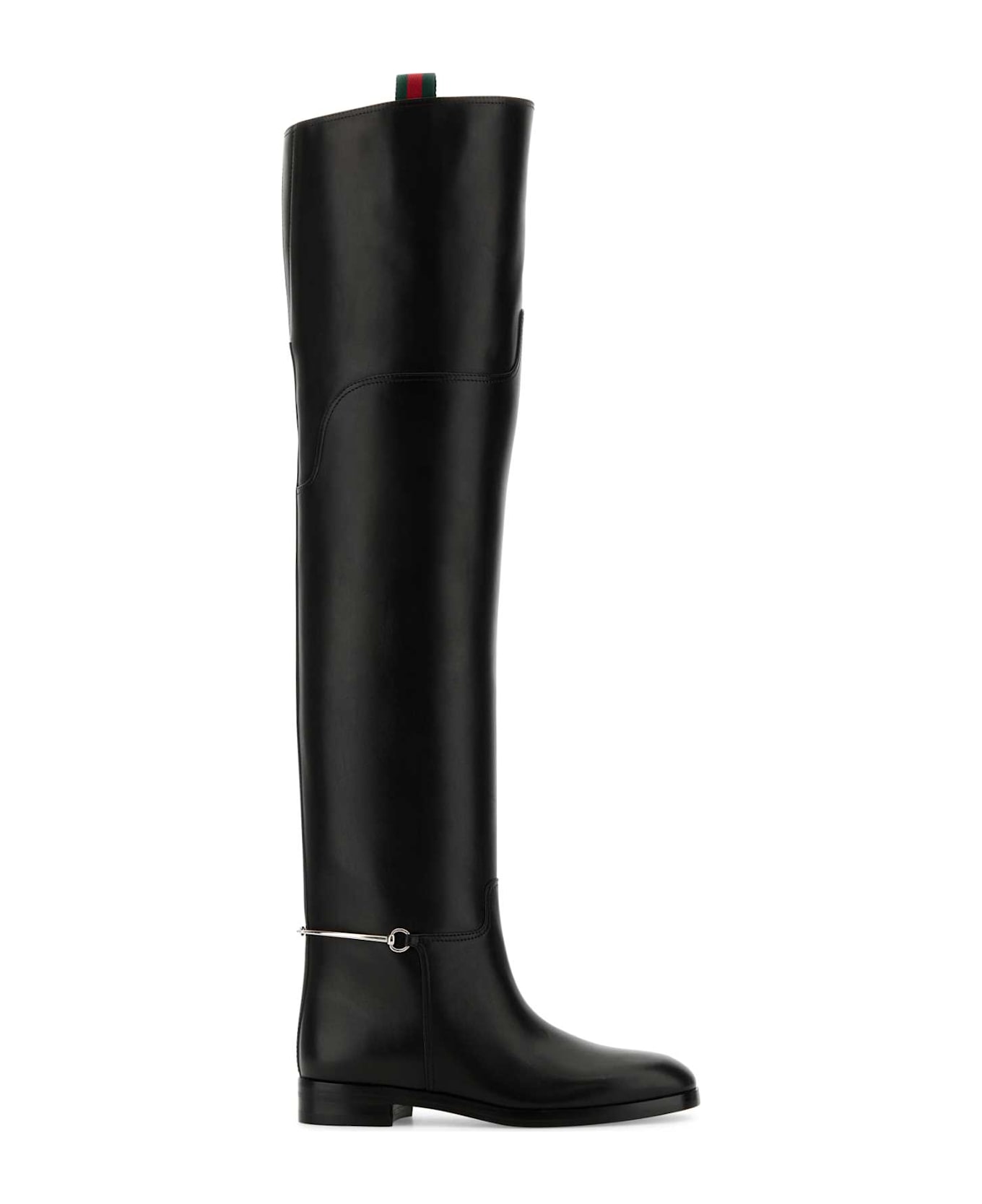 Gucci Black Leather Over-the-knee Boots - Black