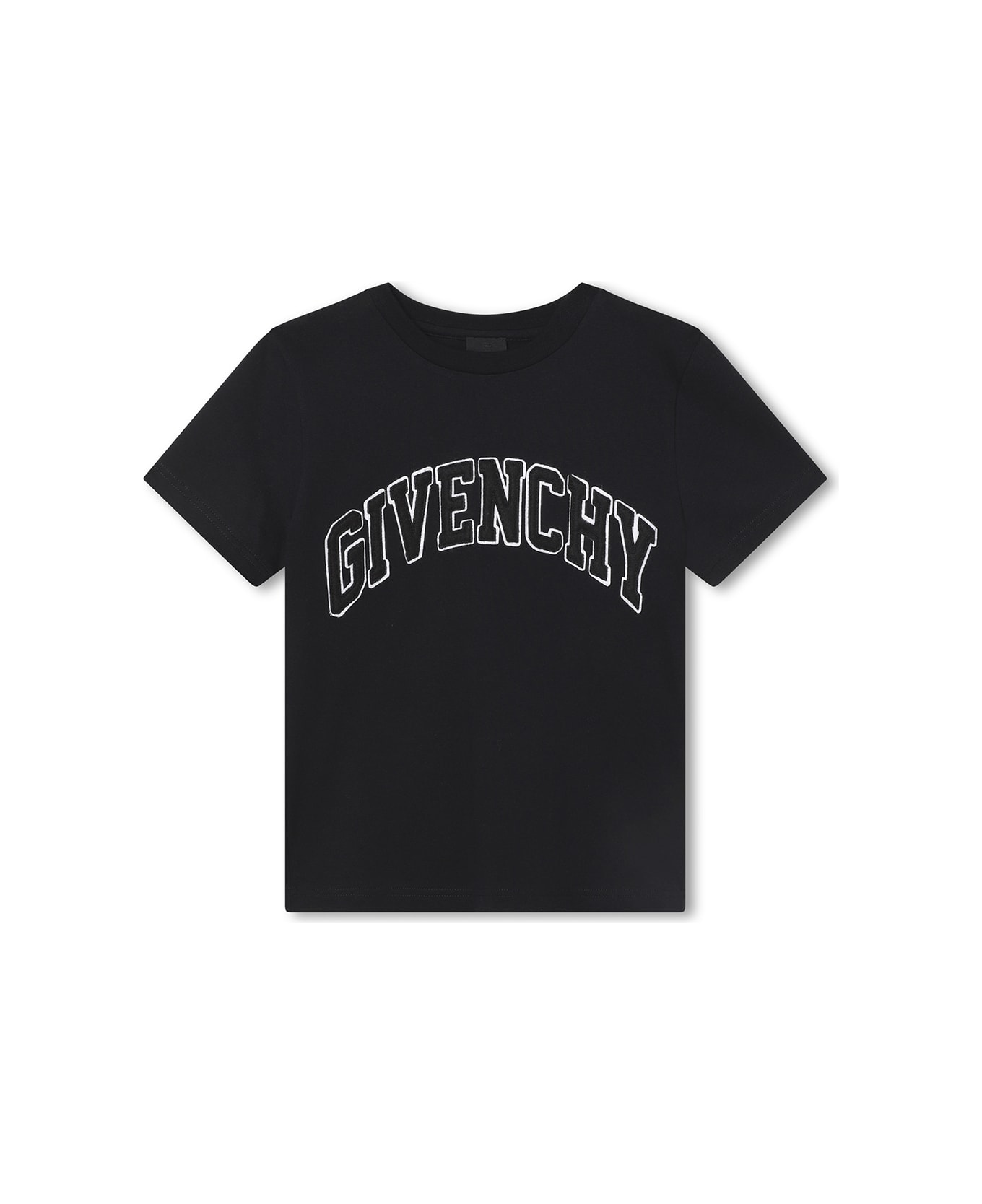 Givenchy Black T-shirt With Applied Arch Logo - B Nero