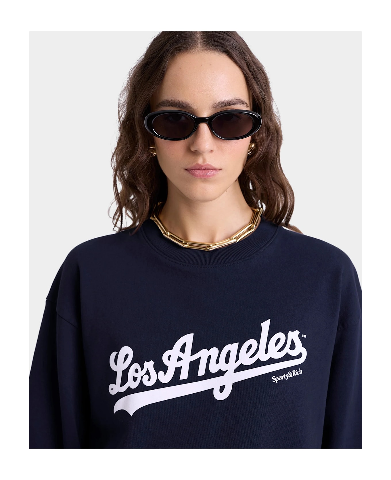 Sporty & Rich Dodgers Crewneck - Dark Navy