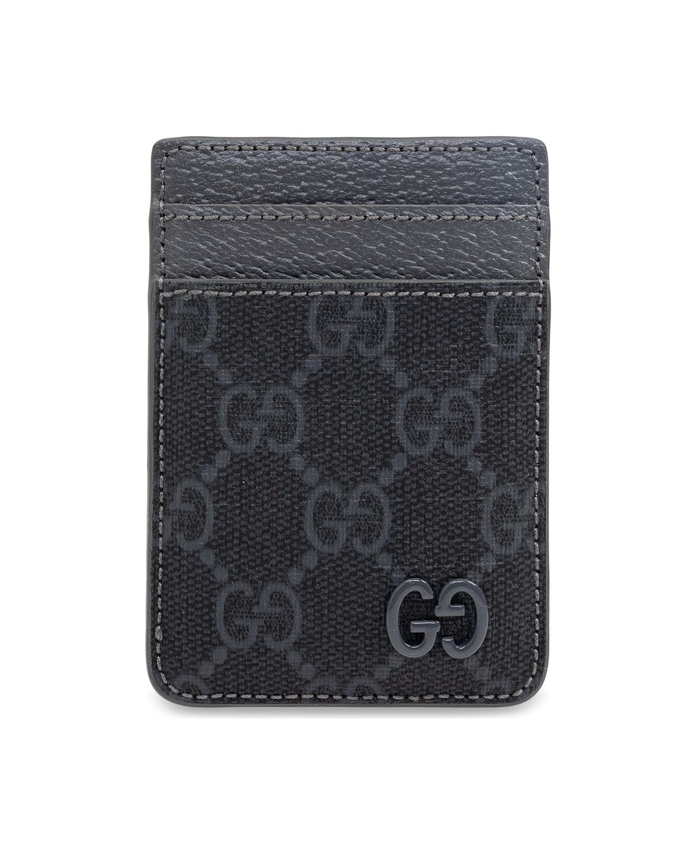 Gucci Magnetic Card Case For Phone - Black E Steel