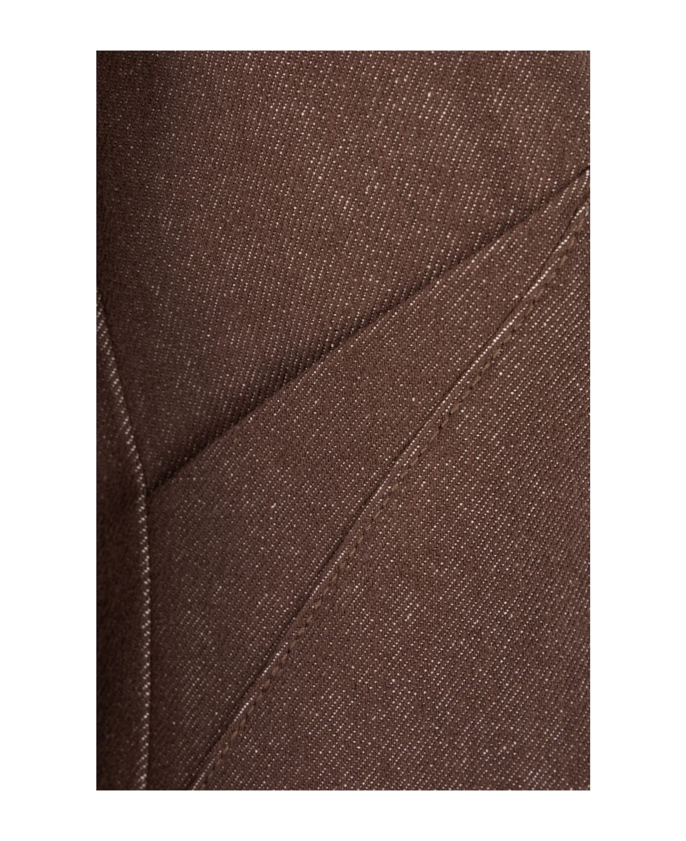 Max Mara Chocolate Cotton Blazer - Marrone