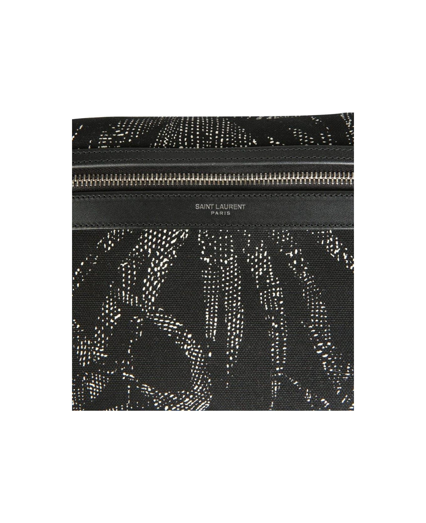 Saint Laurent Tropical Print Belt Bag - BLACK ベルトバッグ