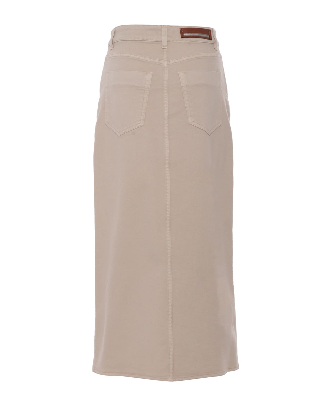 Lorena Antoniazzi Denim Skirt - BEIGE