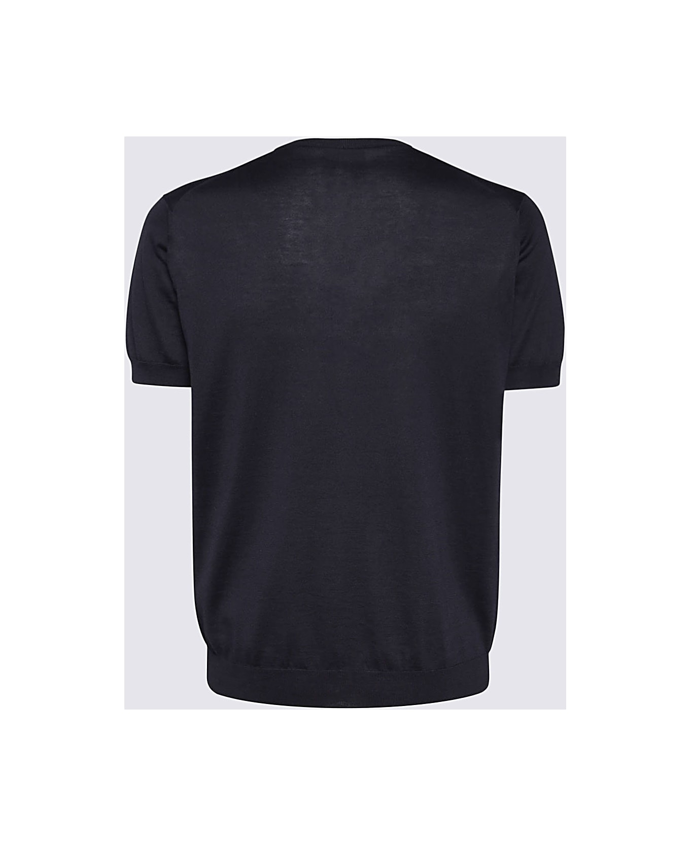 Giorgio Armani Black Cotton Knitwear