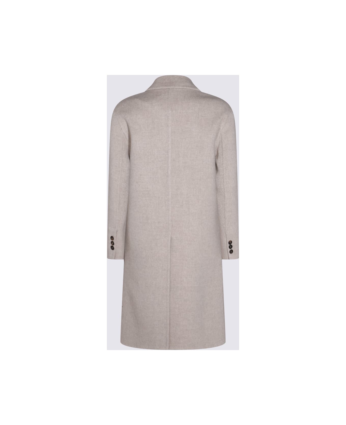 Brunello Cucinelli Beige Wool Coat - BEIGE FREDDO