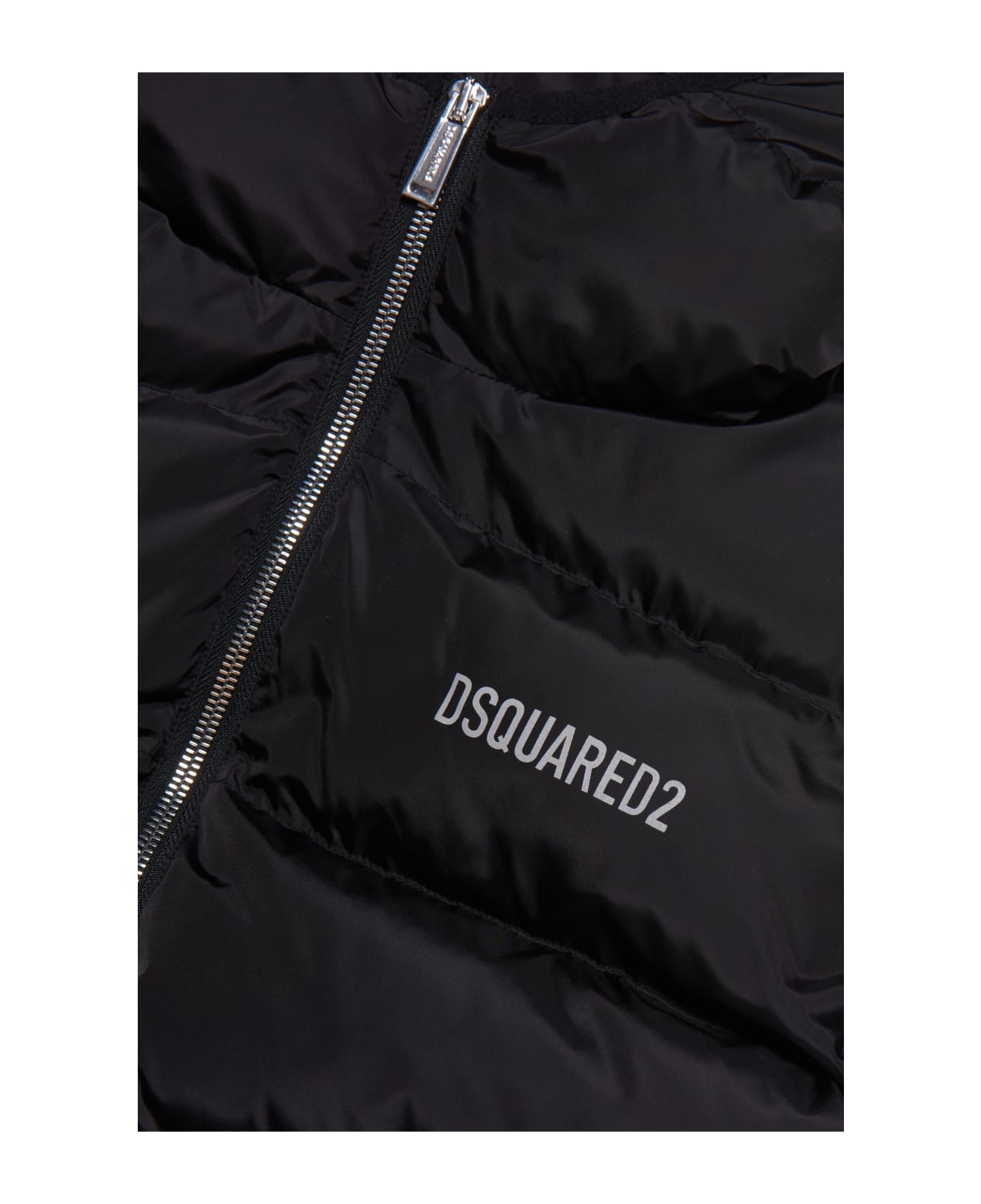 Dsquared2 D2j432u-icon Jacket Dsquared Glossy Padded Jacket With Two-tone Back And Icon Logo - Nero