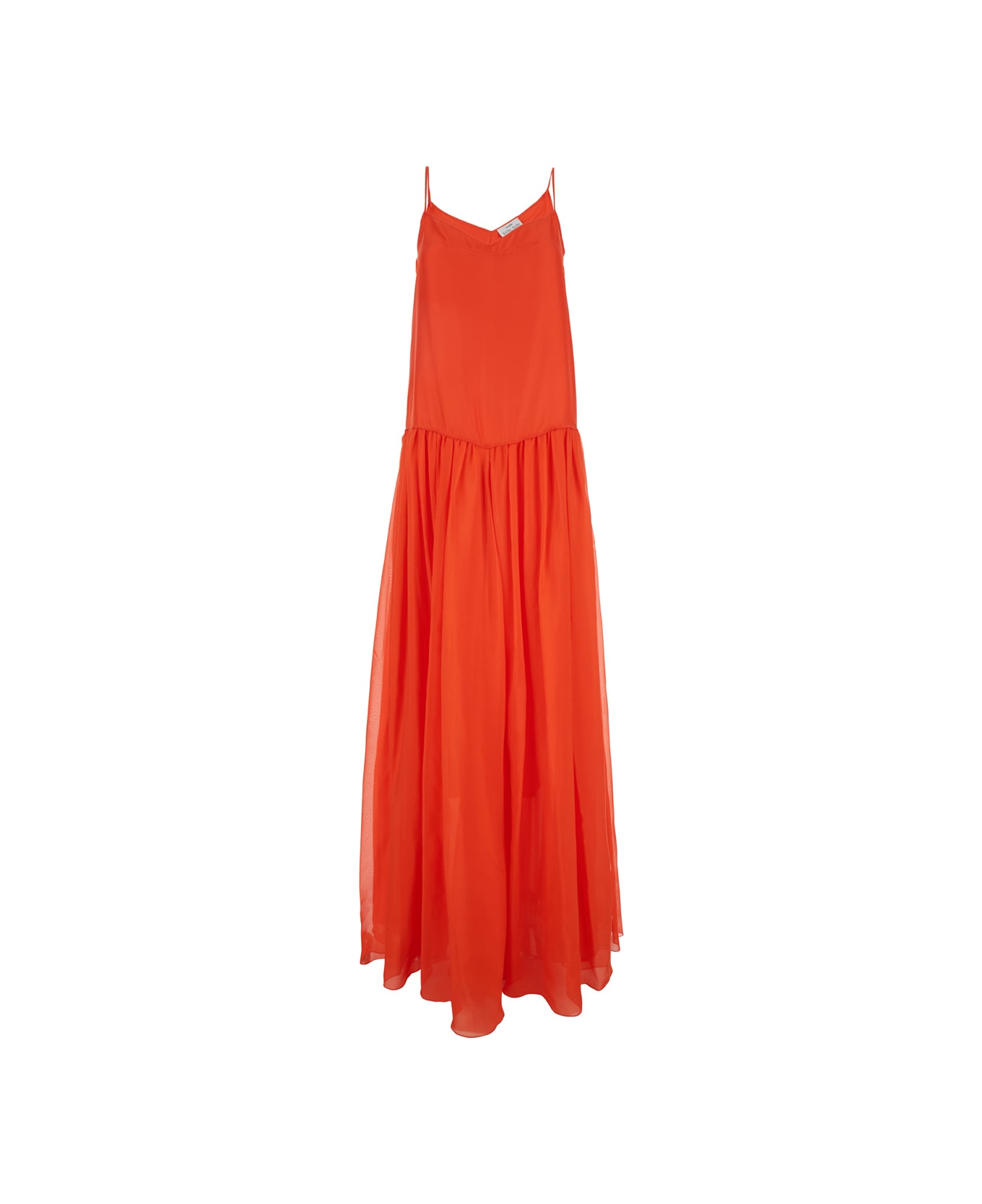 Forte_Forte Habotai Silk Straps Dress - Orange