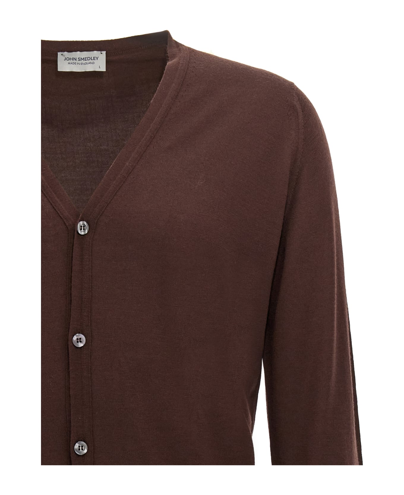 John Smedley 
petworth
 Cardigan - Brown