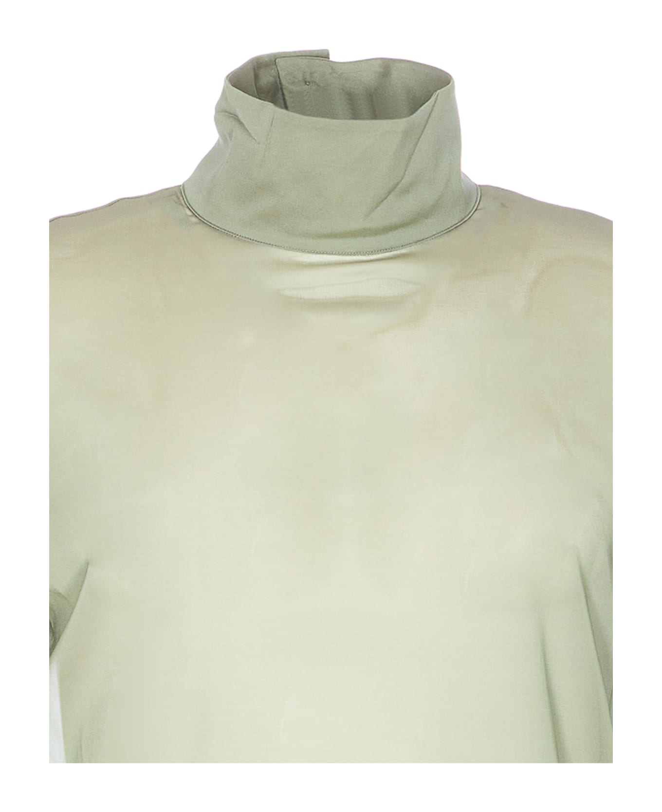 Gucci Silk Stretch Chiffon Shirt - Green