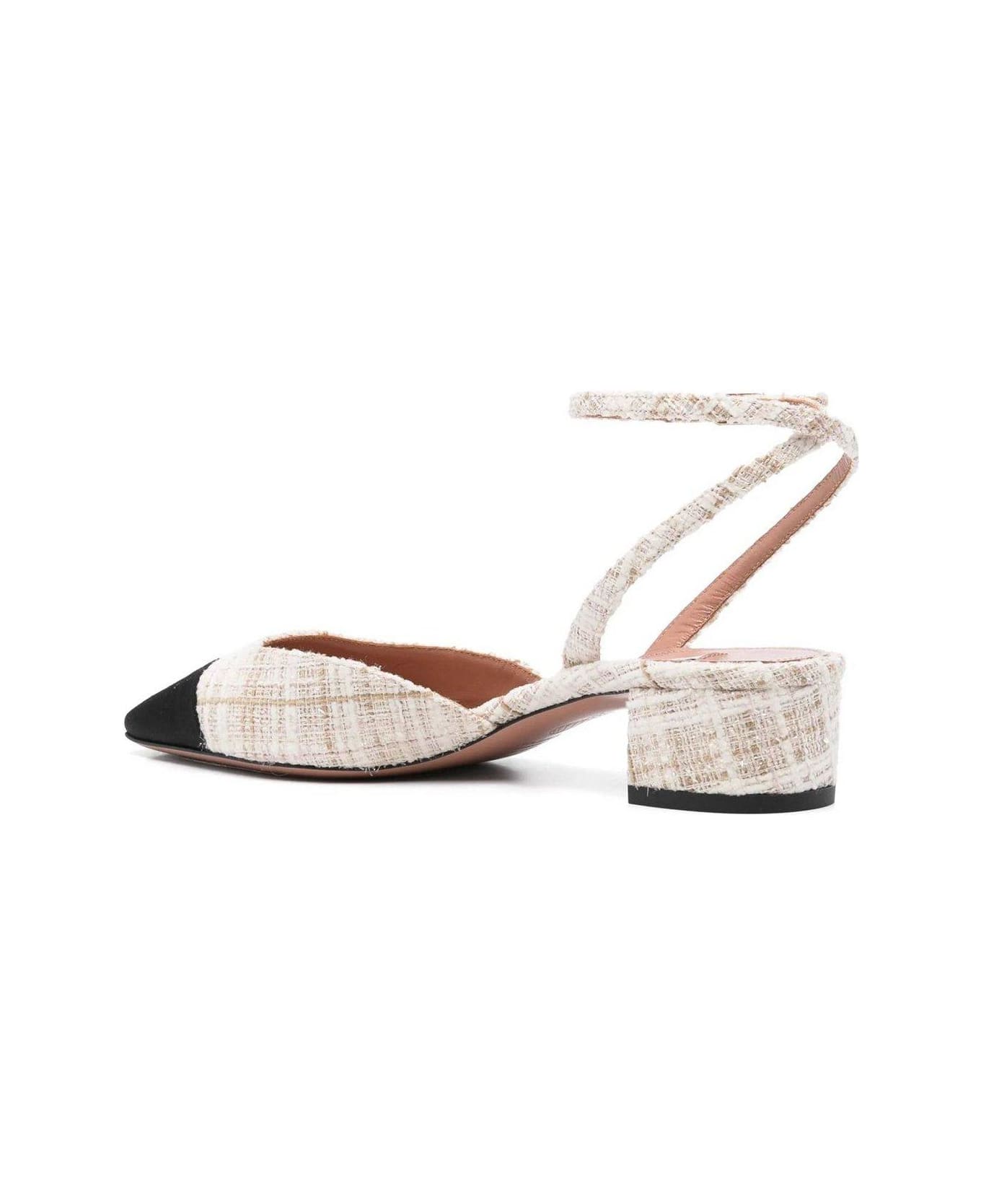 Aquazzura Two-toned Square Toe Pumps - WHITE/BLACK