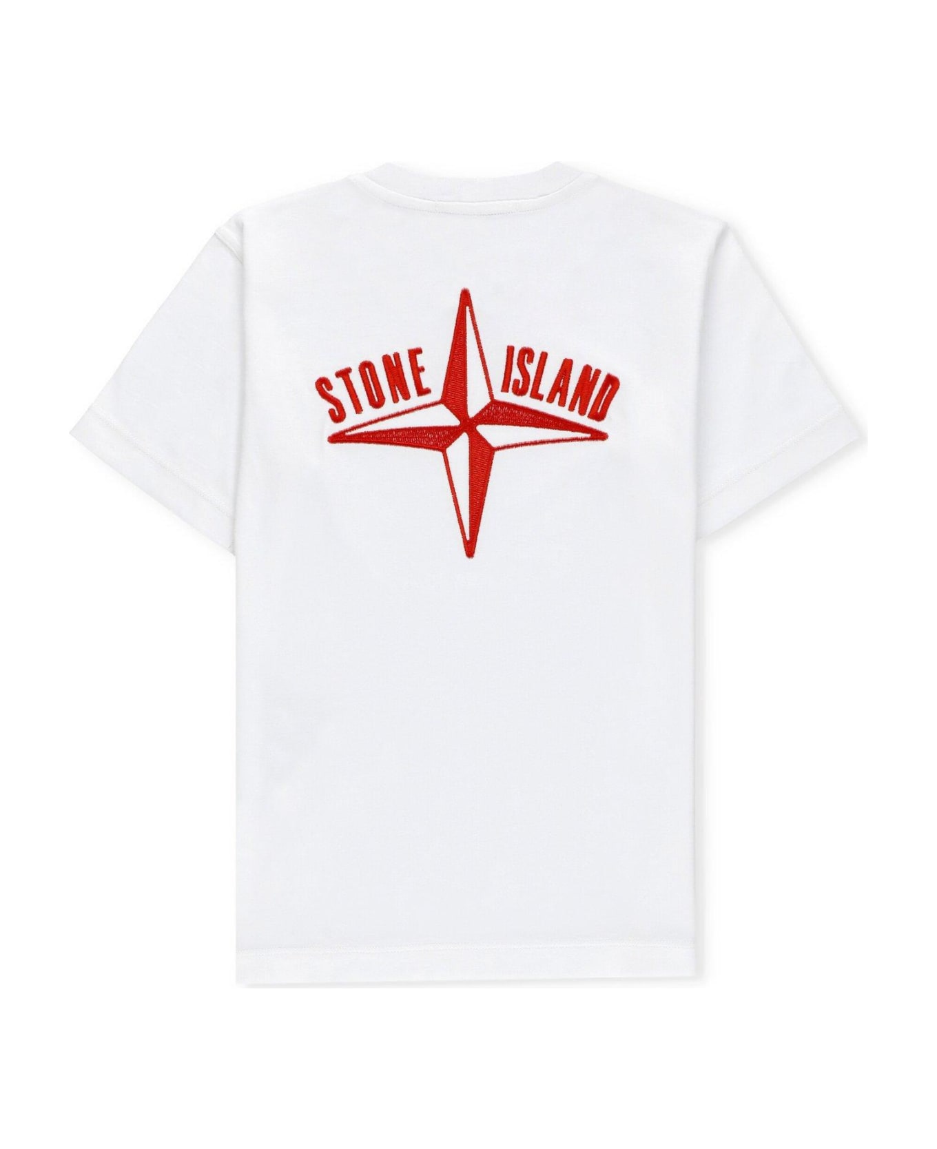 Stone Island Logo-embroidered Crewneck T-shirt