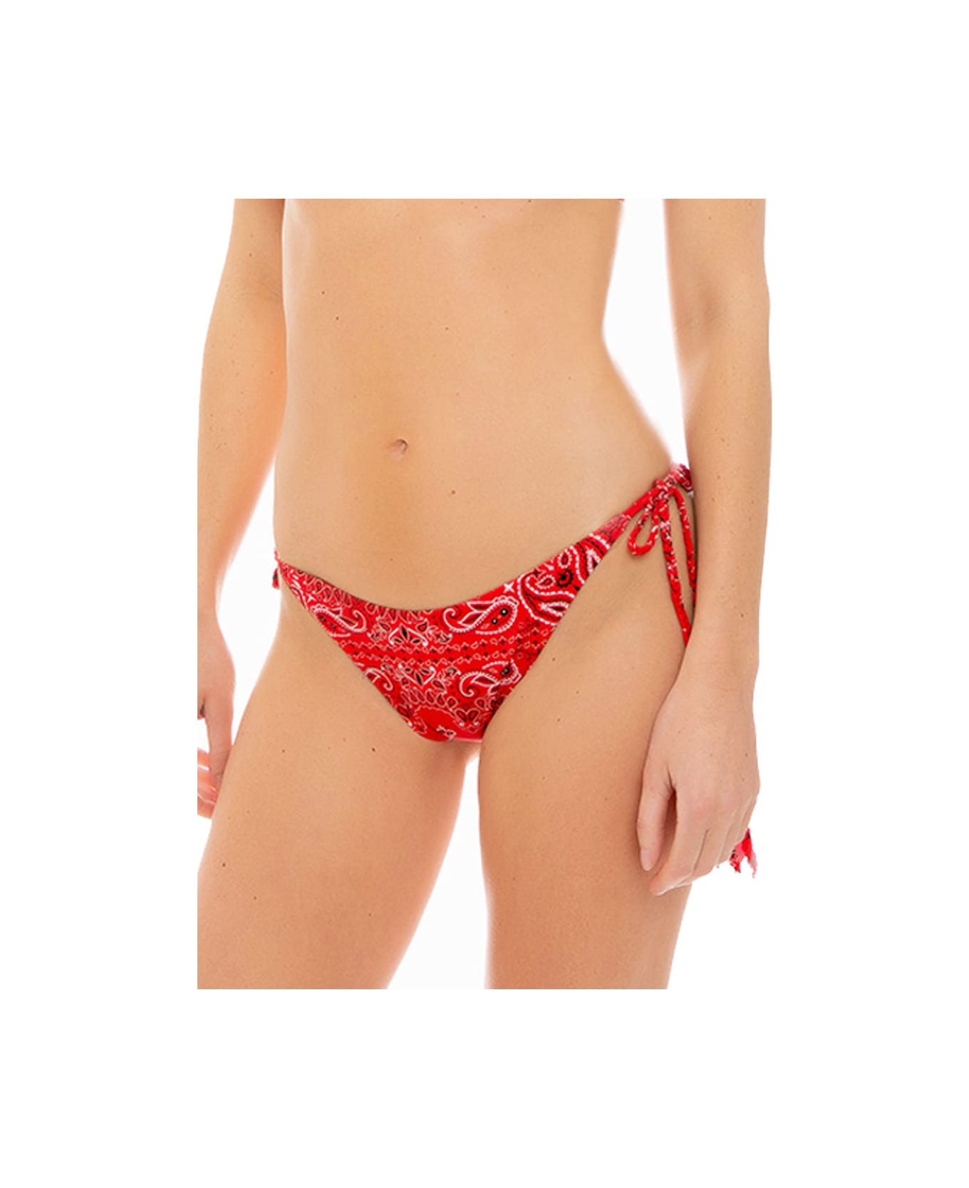 MC2 Saint Barth Woman Cheeky Swim Briefs With Bandanna Print - RED