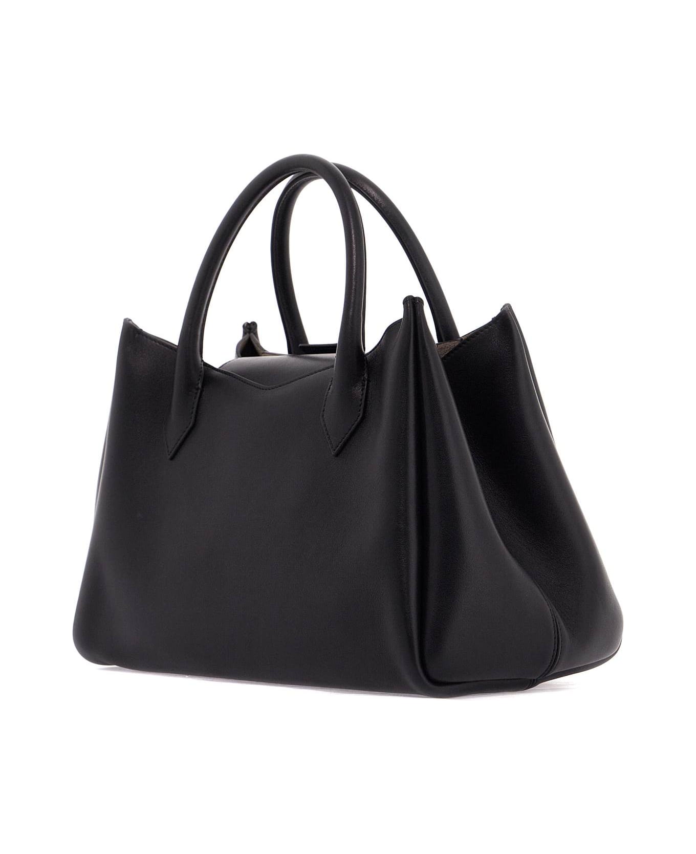 Lanvin Leather Bag With Logo - Black