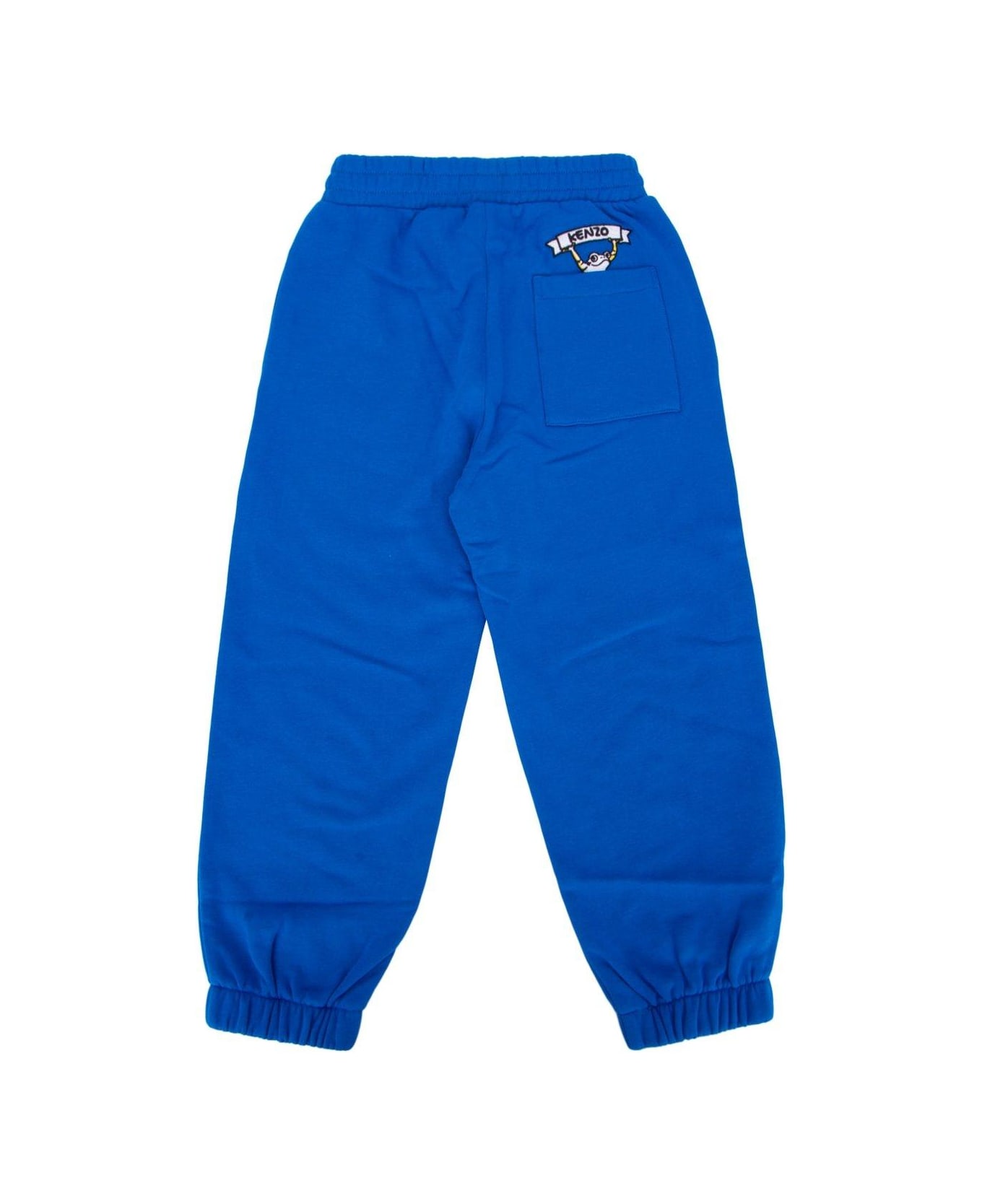 Kenzo Kids Logo Embroidered Elasticated Ankles Track Pants - A Blu ボトムス