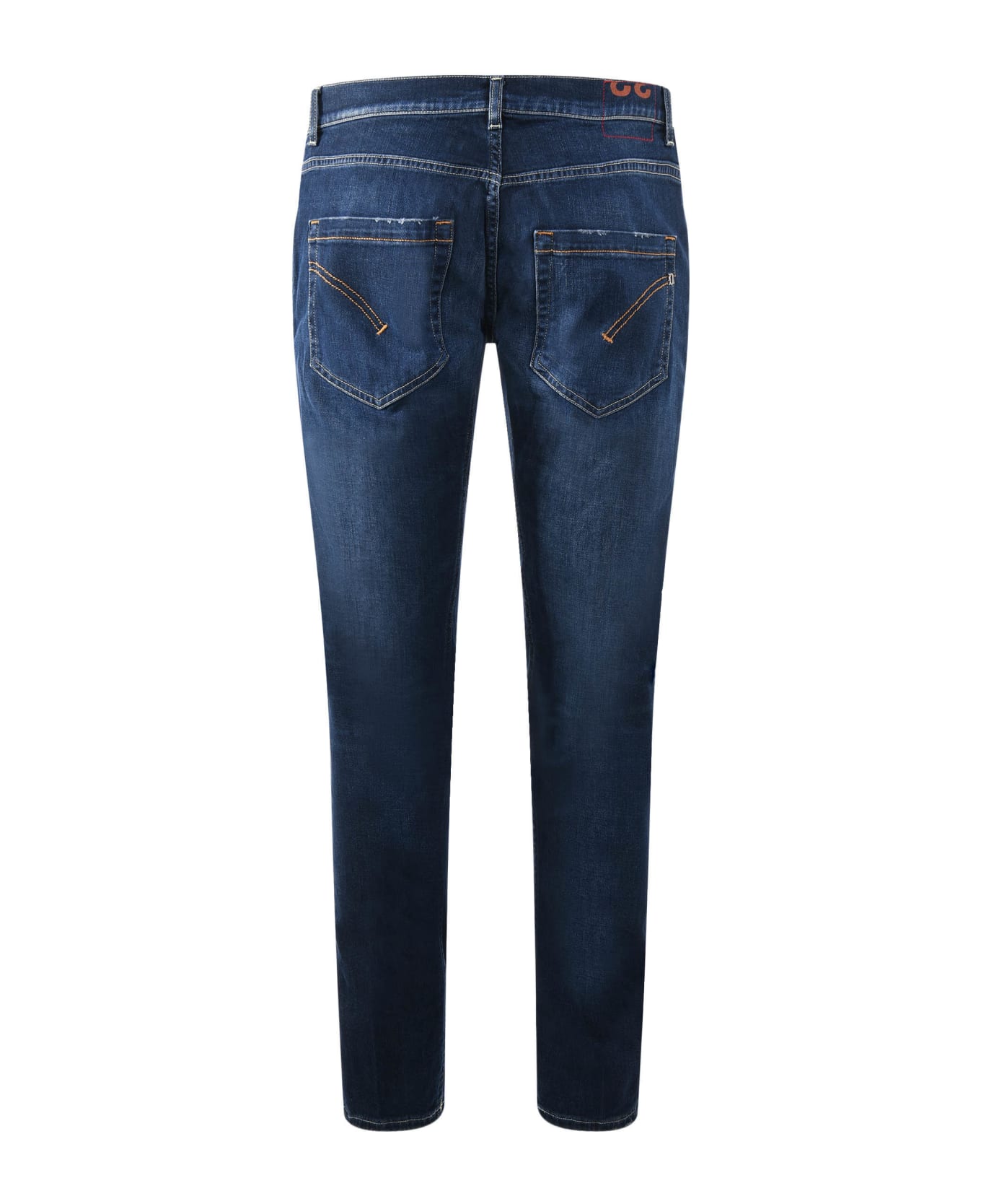 Dondup Mius Slim Fit Jeans In Dark Blue Stretch Denim - Blue