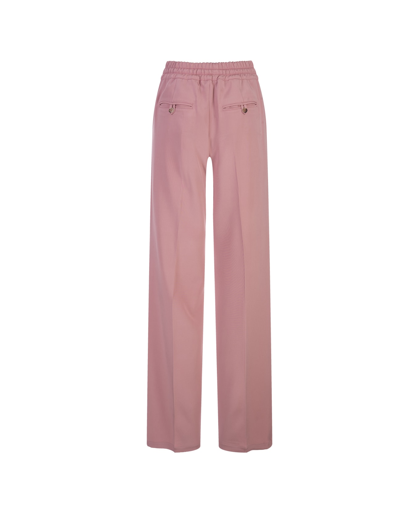 Kiton Pink Silk Blend Drawstring Trousers - Pink