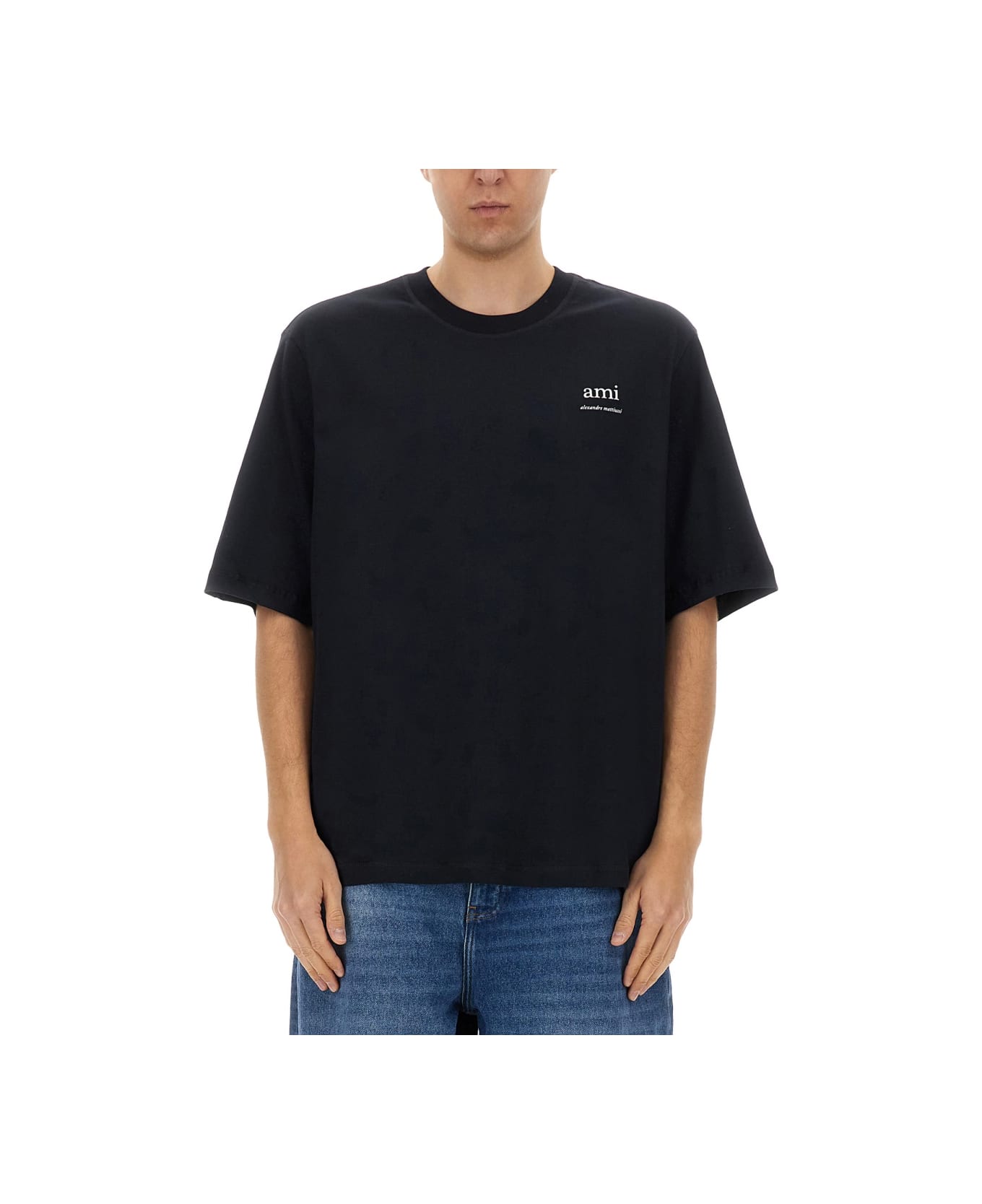 Ami Alexandre Mattiussi T-shirt Ami Alexandre Mattiussi In Cotton Jersey - BLUE