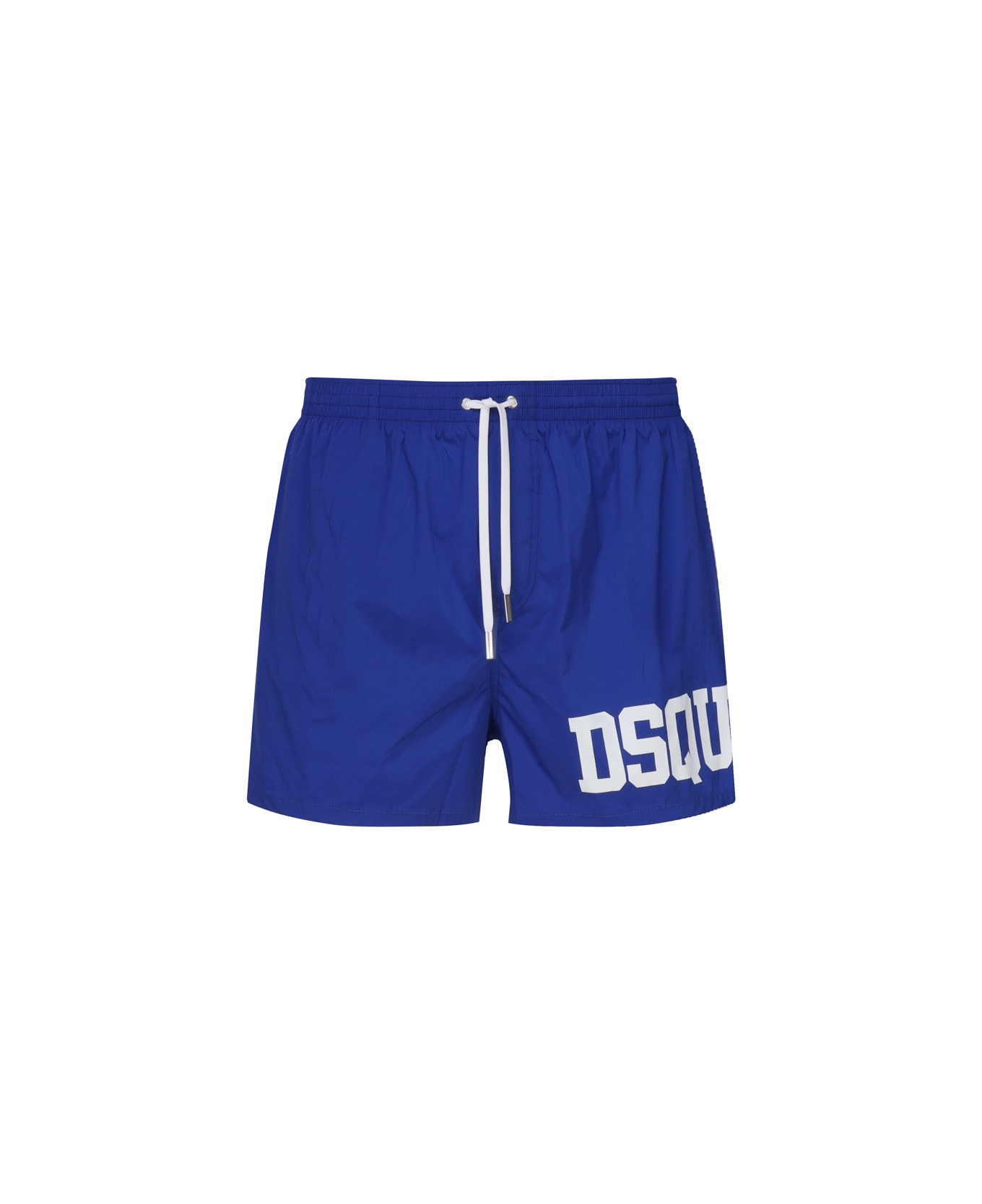 Dsquared2 Logo Swimsuit In Contrasting Color - Blu e Bianco