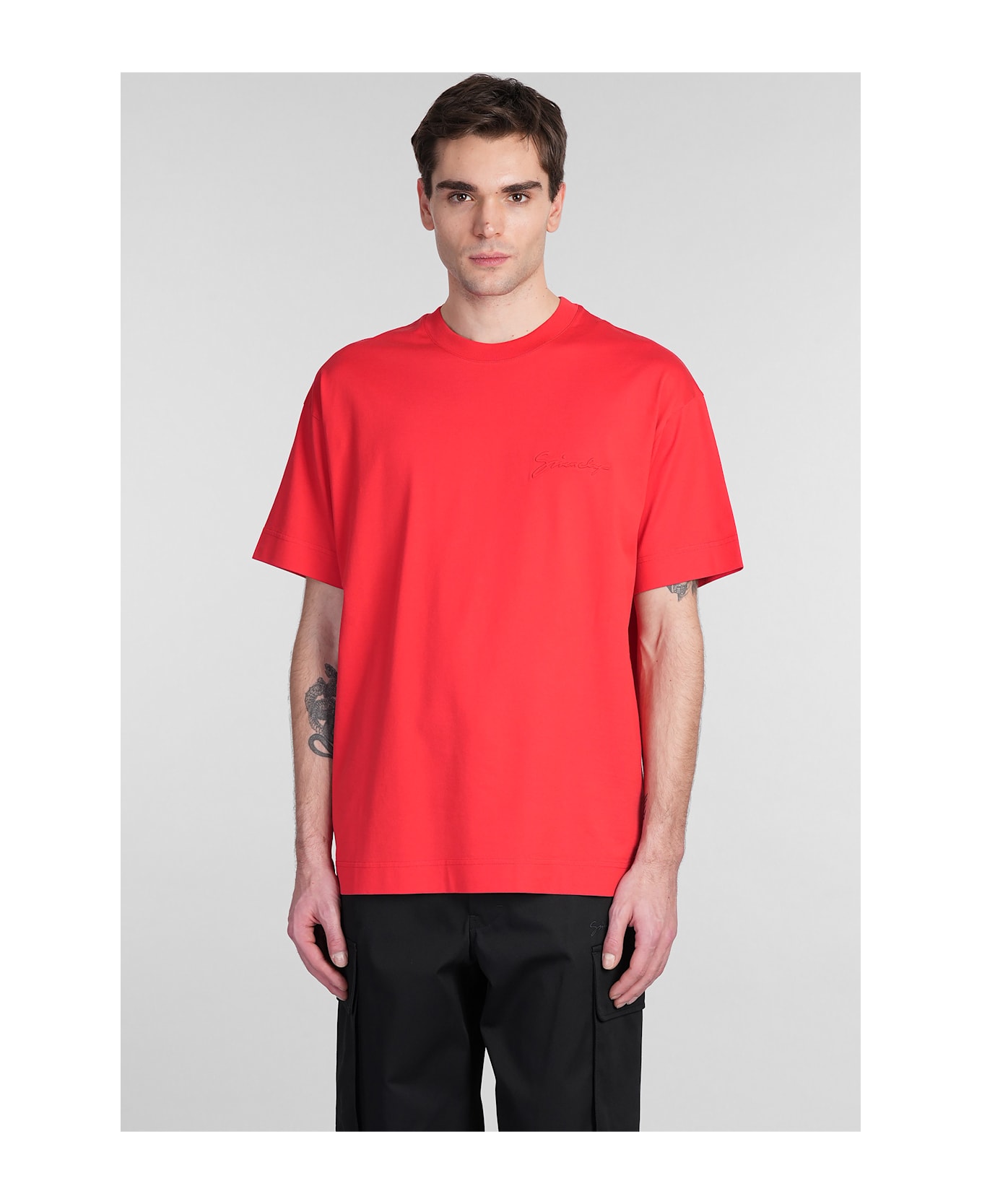 Givenchy T-shirt In Red Cotton - RED