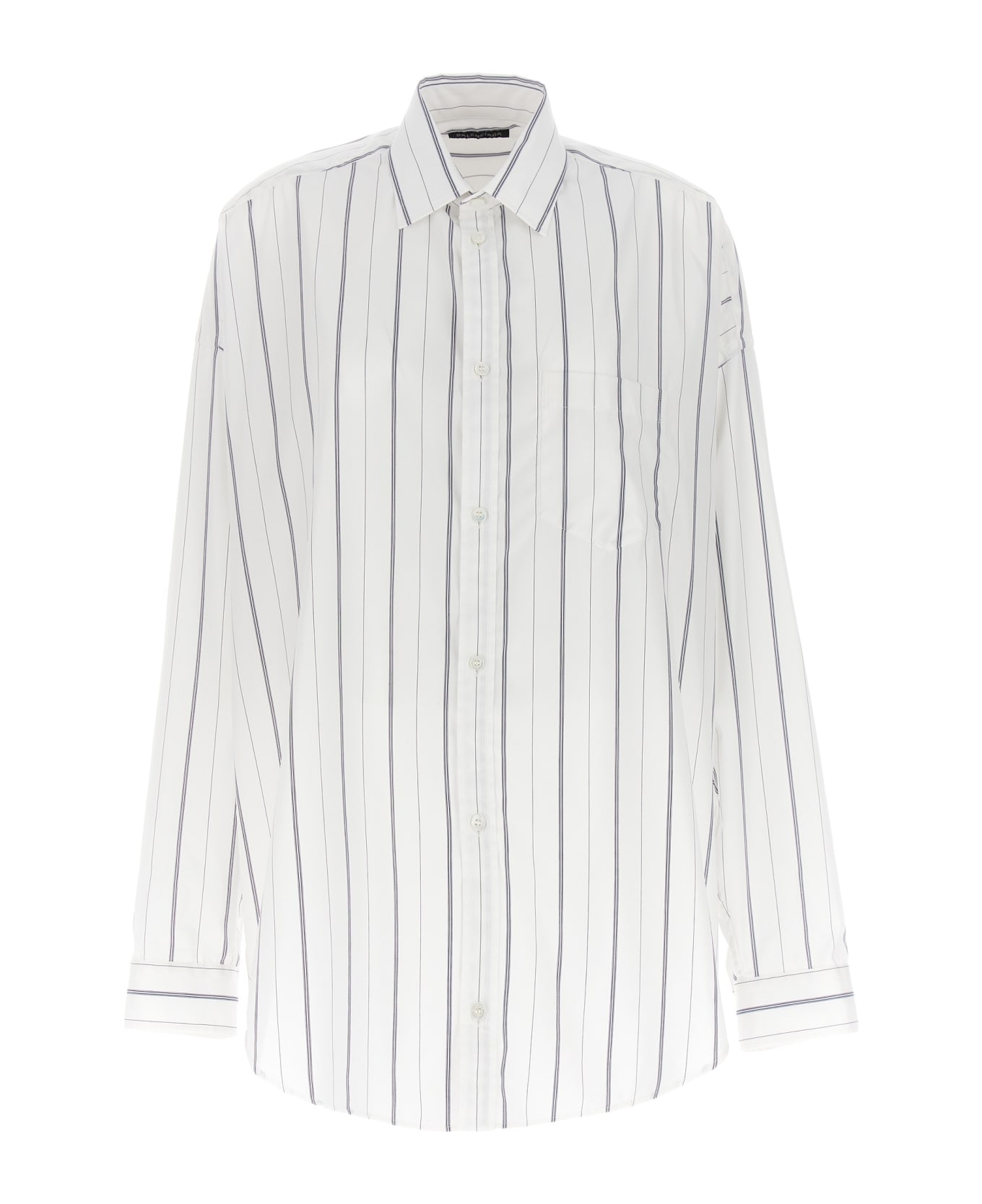 Balenciaga Cocoon Shirt - White Navy シャツ