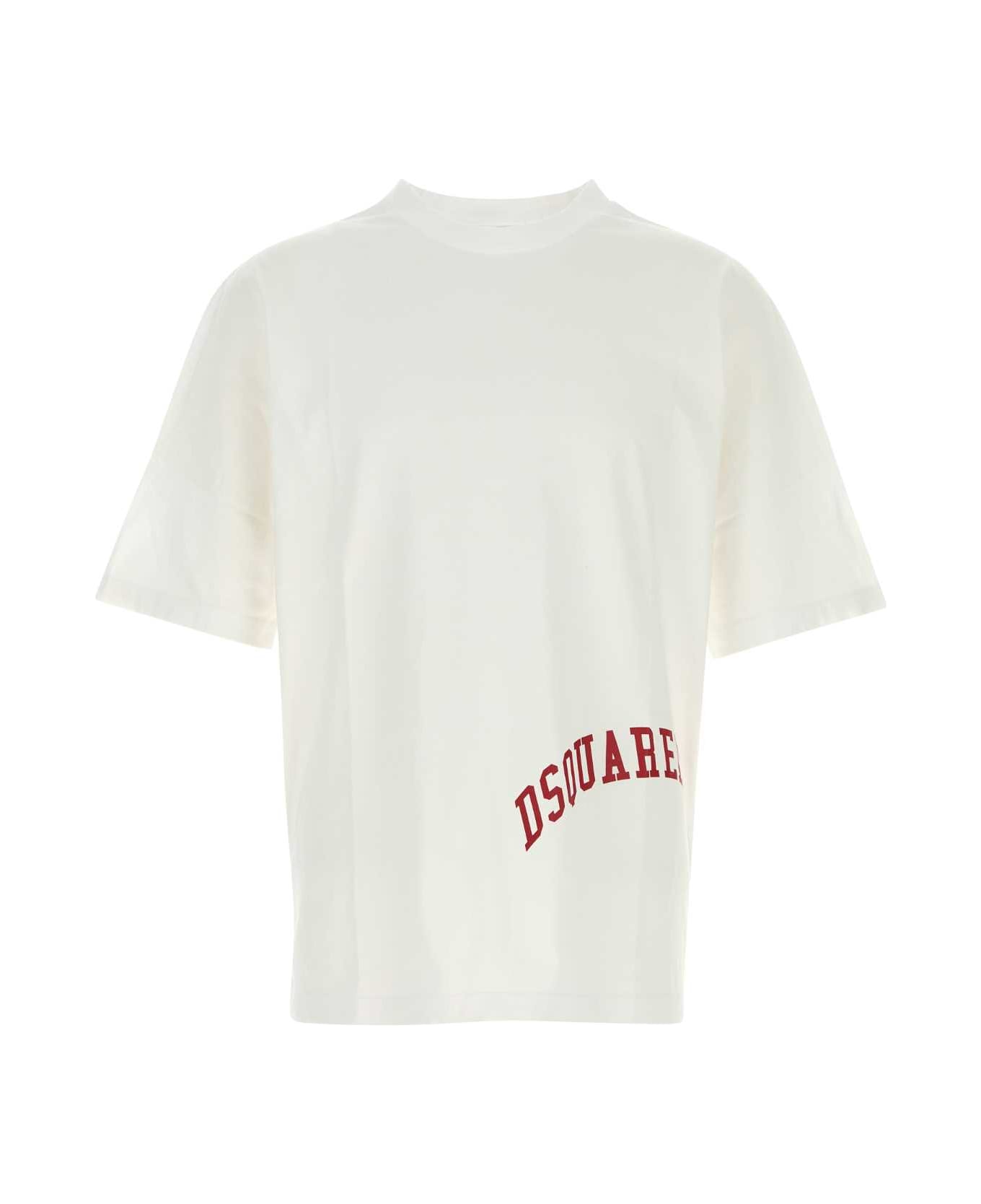 Dsquared2 White Cotton T-shirt - OFFWHITE