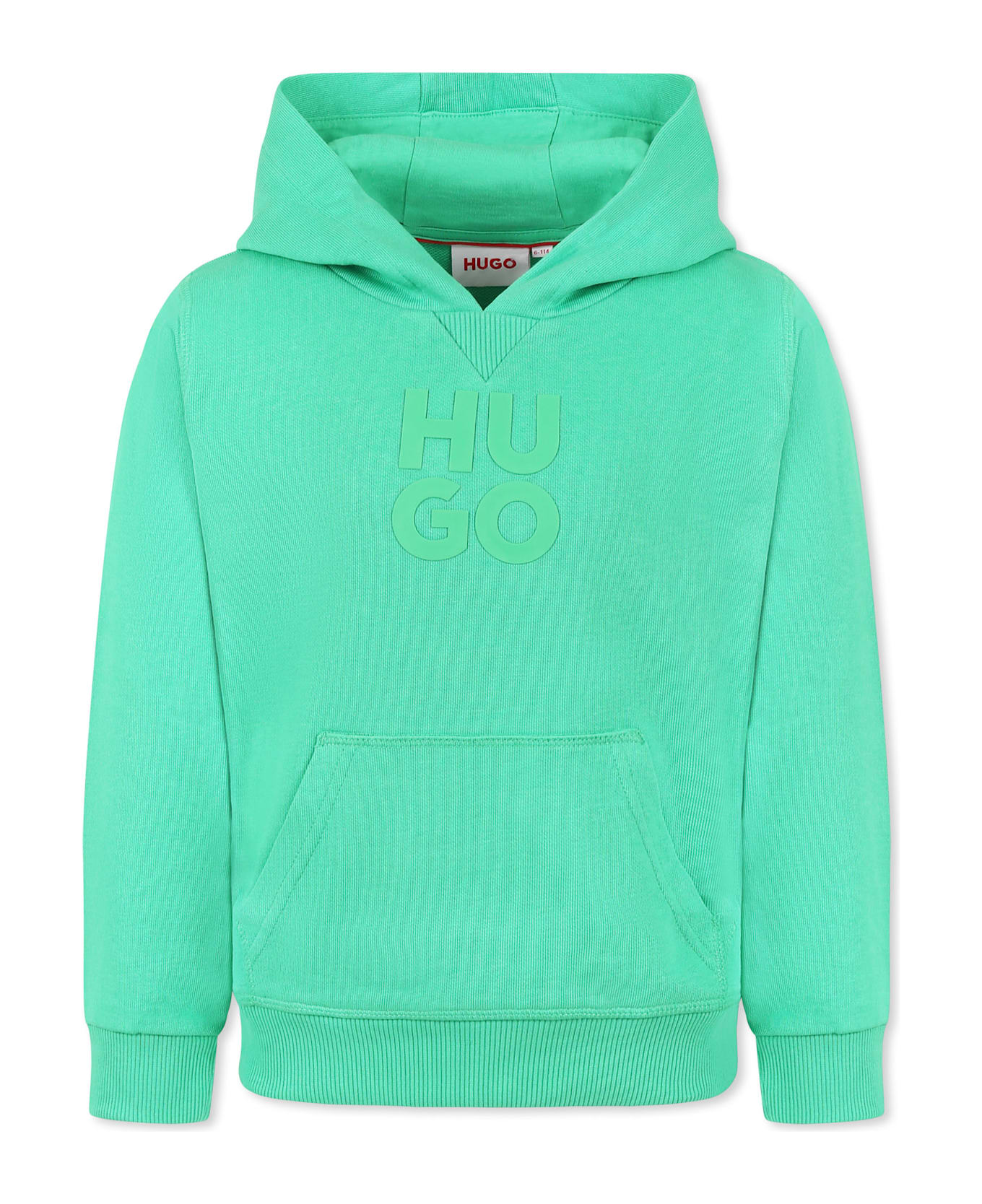 Hugo Boss Green Sweatshirt For Boy With Logo - Green