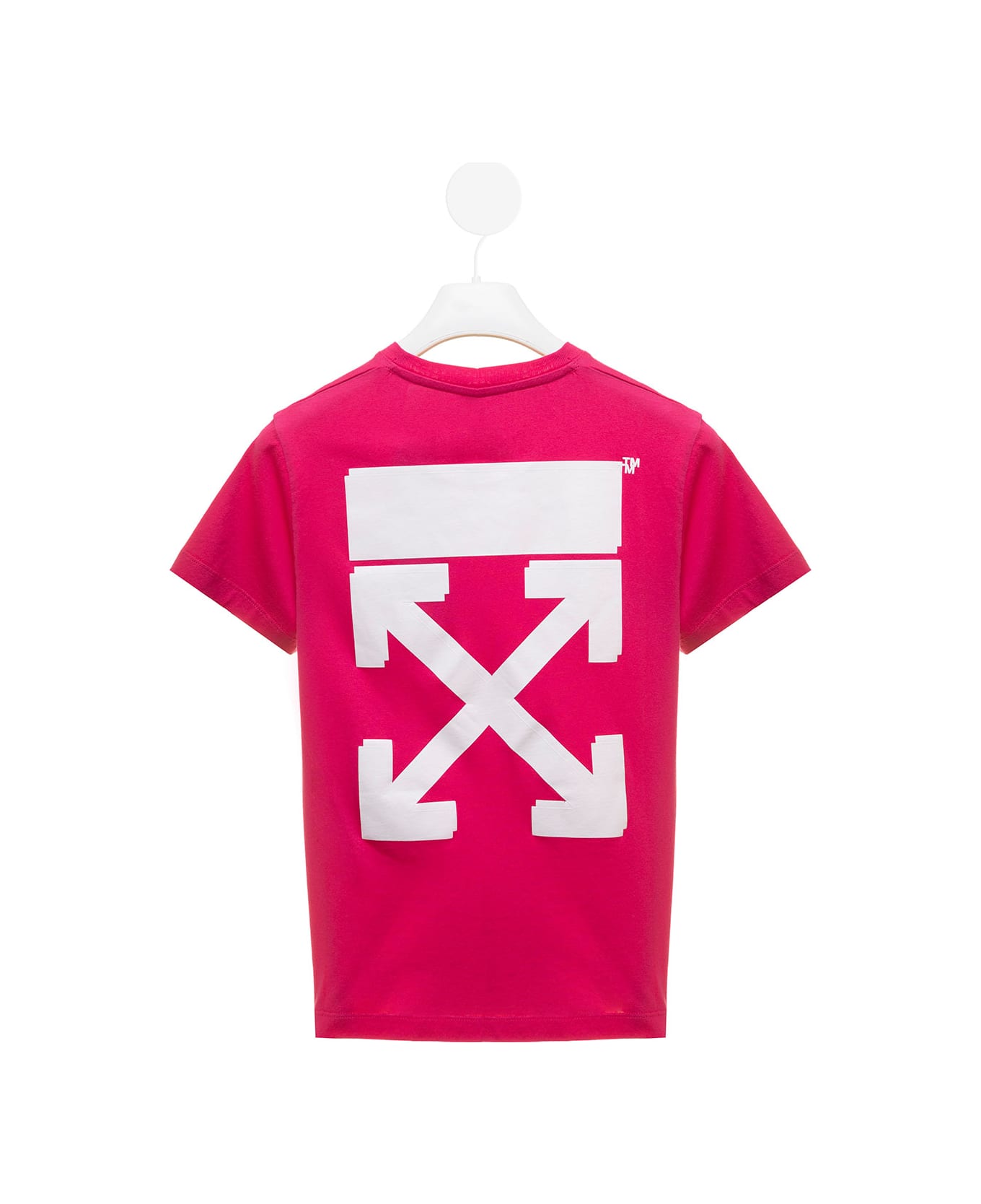 Off-White Off White Kids Girl's Fuchsia Rubber Arrow T-shirt - Fuxia