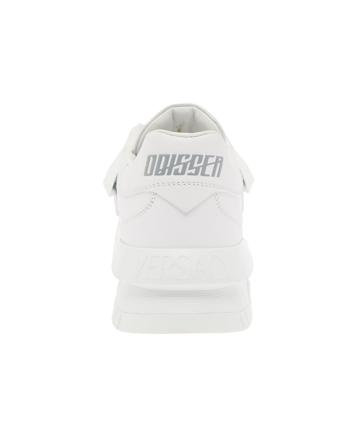 Versace Odissea White Leather And Rubber Sneakers Versace Man - White