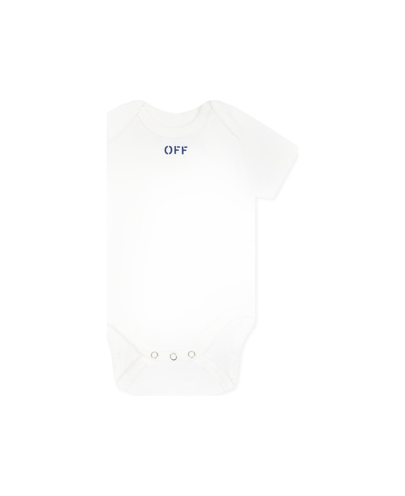 Off-White Multicolor Body Set For Baby Boy With Logo - Multicolor